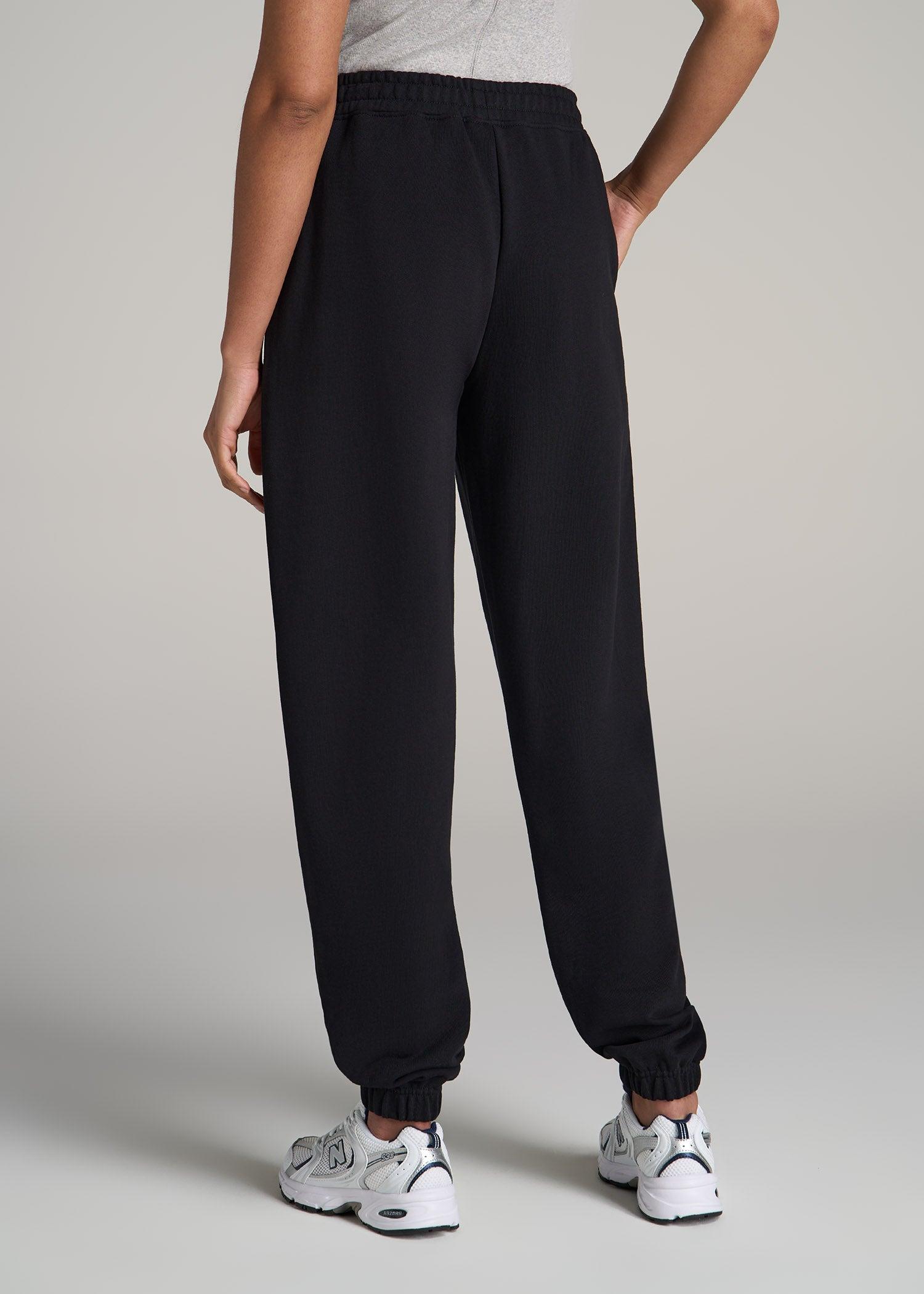 Wearever Oversized French Terry Joggers for Tall Women in Black Female Product Image