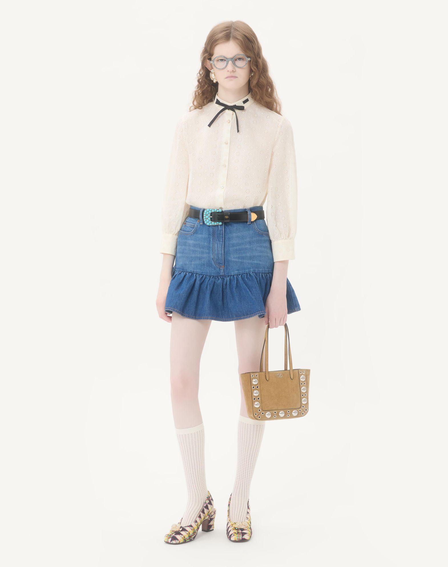 Valentino Garavani Nellcôte Mini Suede Shopping Bag Product Image