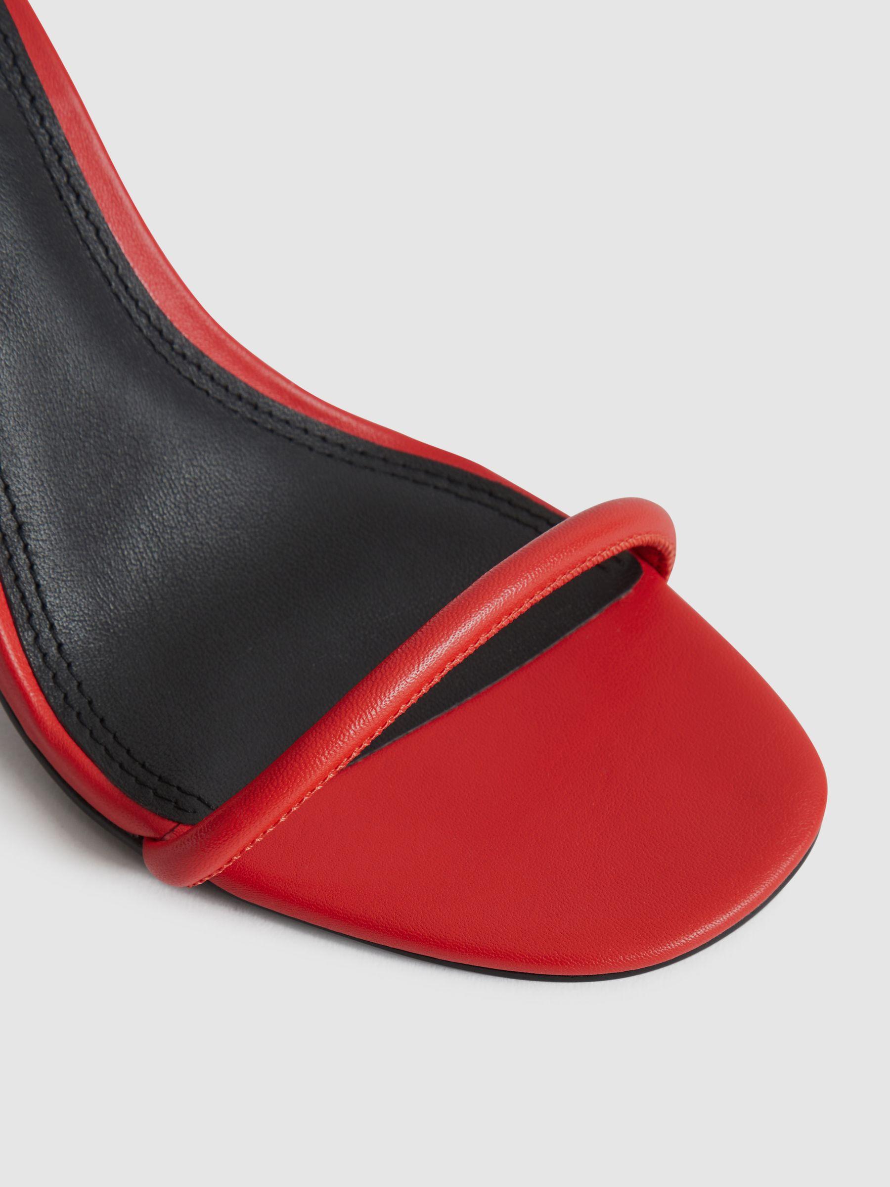 Strappy Pin Heel Sandals in Orange Product Image