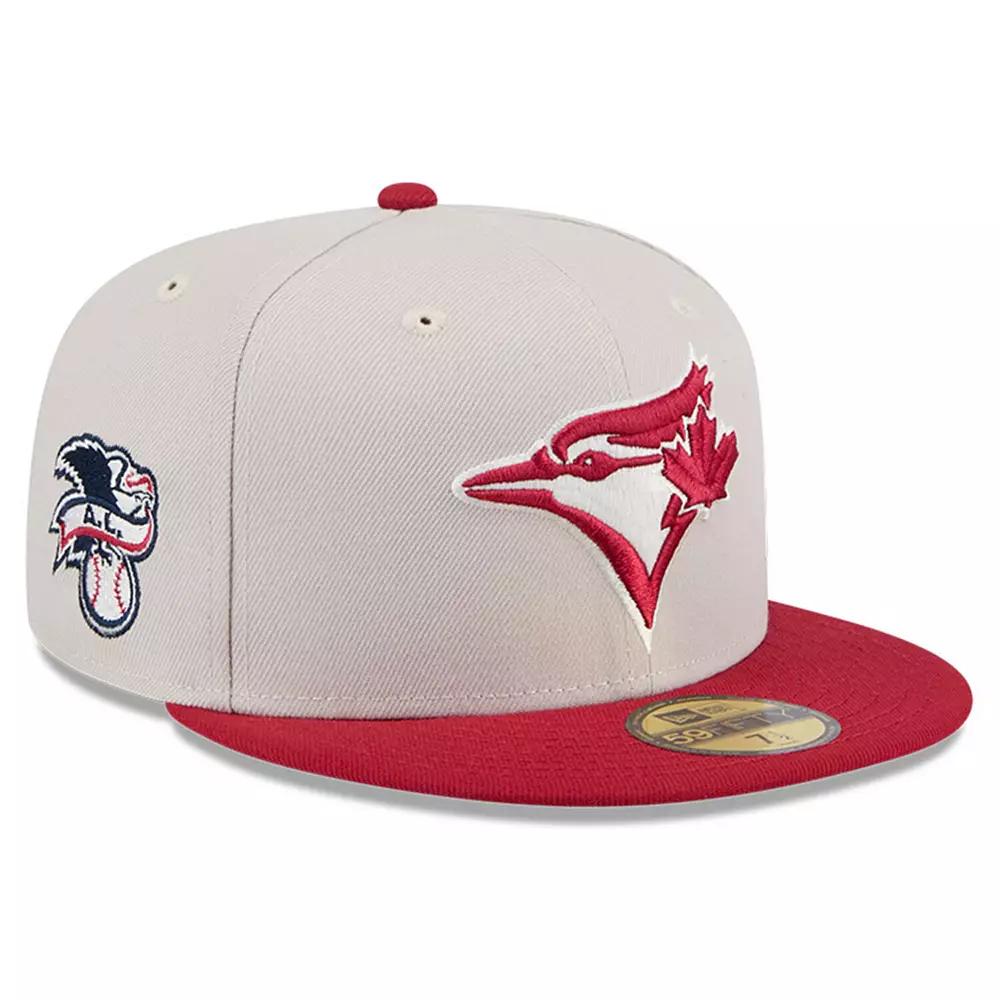 Men's New Era  Khaki/Red Toronto Blue Jays 2024 Fourth of July 59FIFTY Fitted Hat, Size: 7 7/8, Jay Beig K Product Image