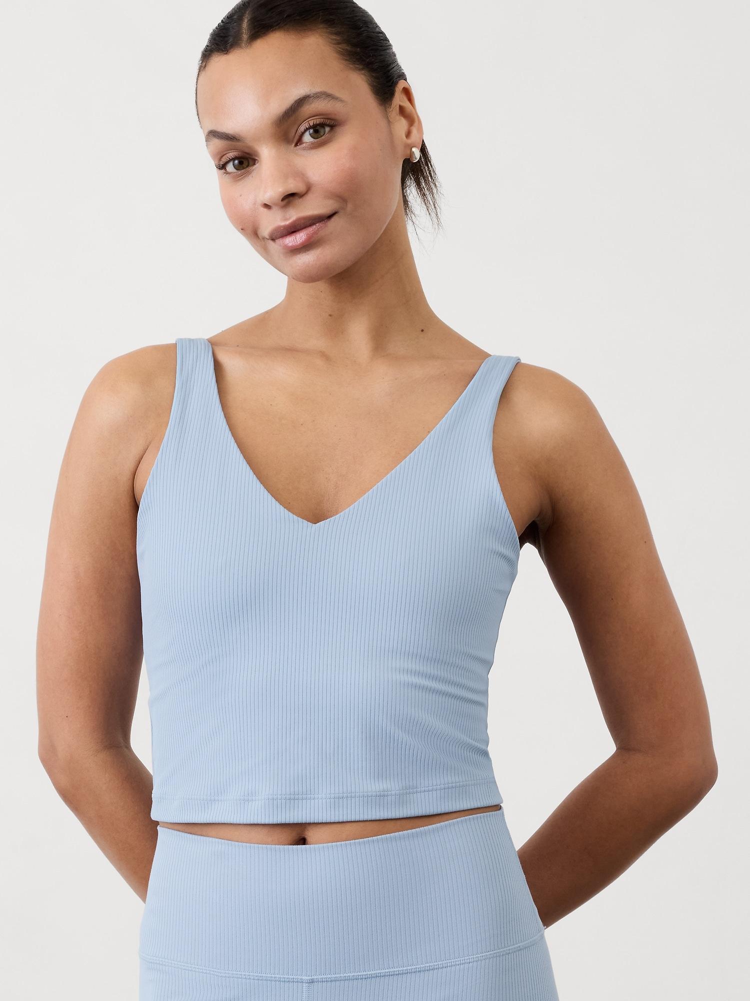 Transcend V Neck Rib Crop Sports Bra A-C Product Image
