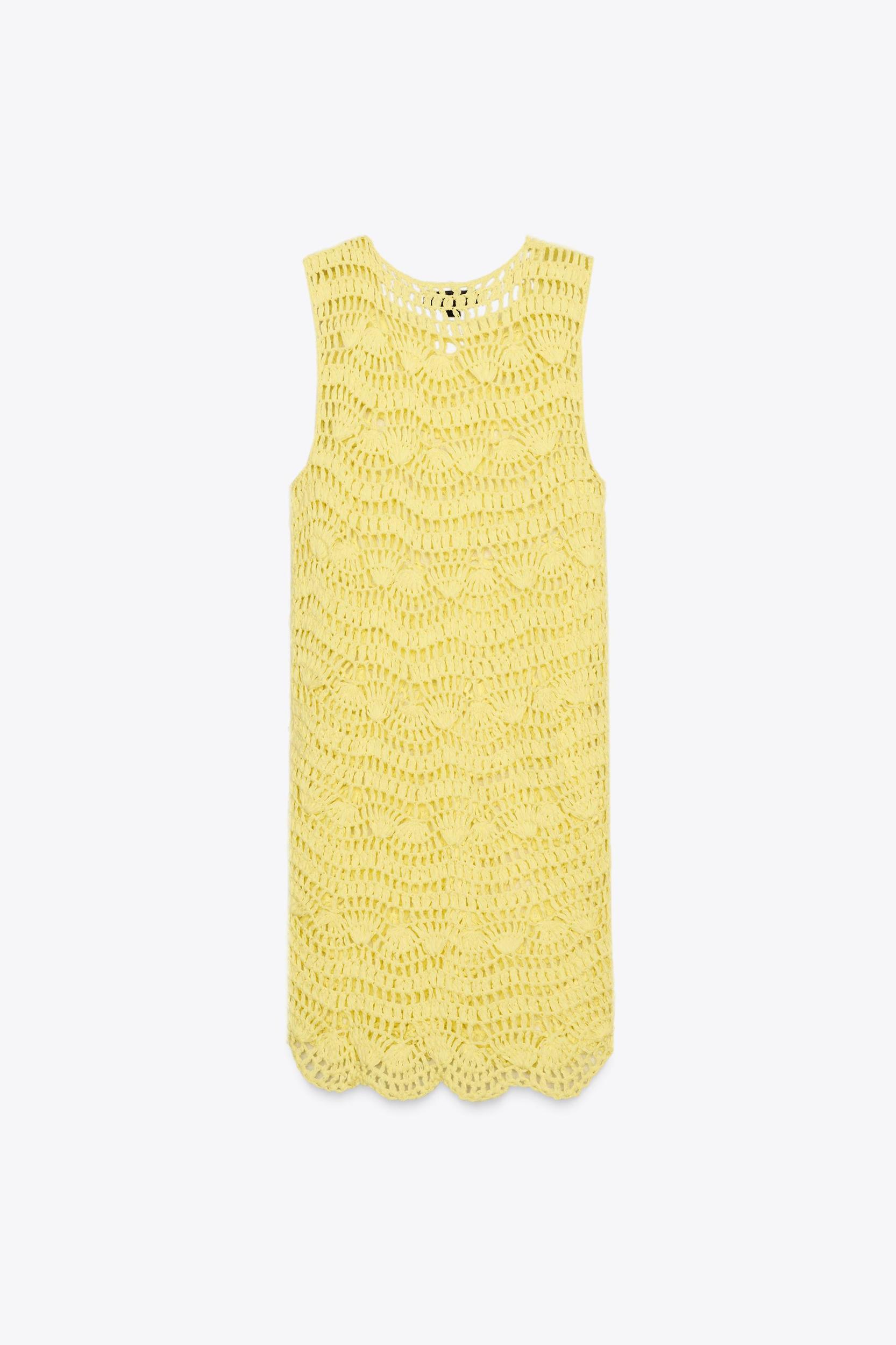 OPEN KNIT MINI DRESS Product Image