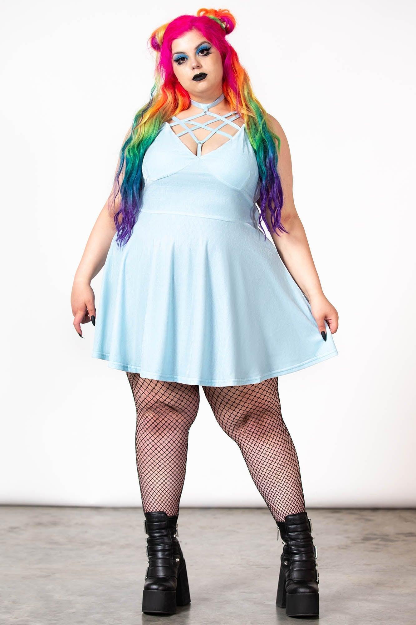 Magica Skater Dress [PASTEL BLUE] - Resurrect Female Product Image