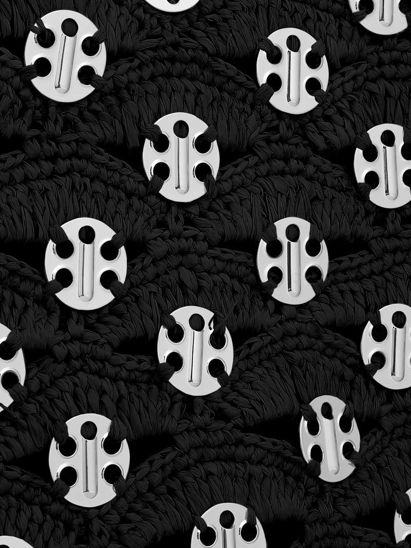 BLACK TOTE BAG IN RAFFIA Product Image