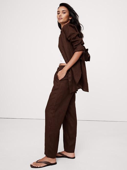 Linen Pull-On Ankle Pant Product Image