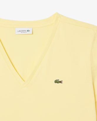 Relaxed Fit Soft Cotton V Neck T-shirt Product Image