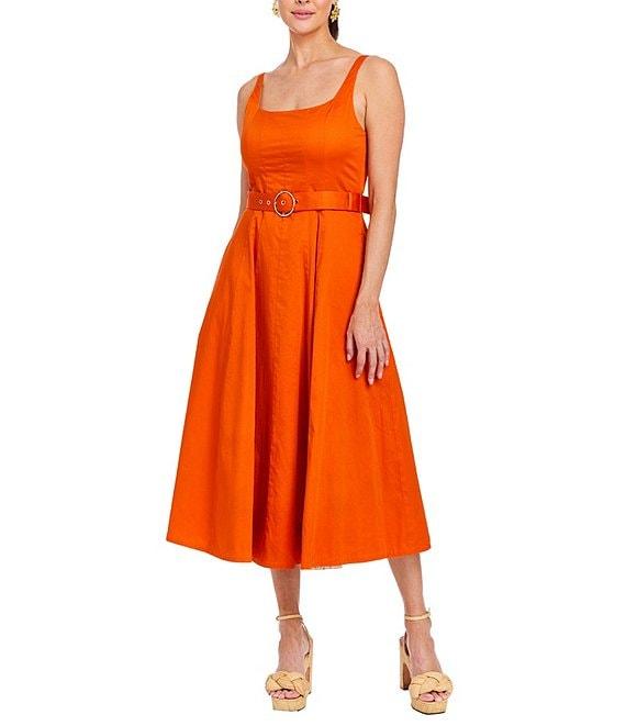 Mestiza New York Yvette Reversible Square Neck Sleeveless Midi Dress Product Image