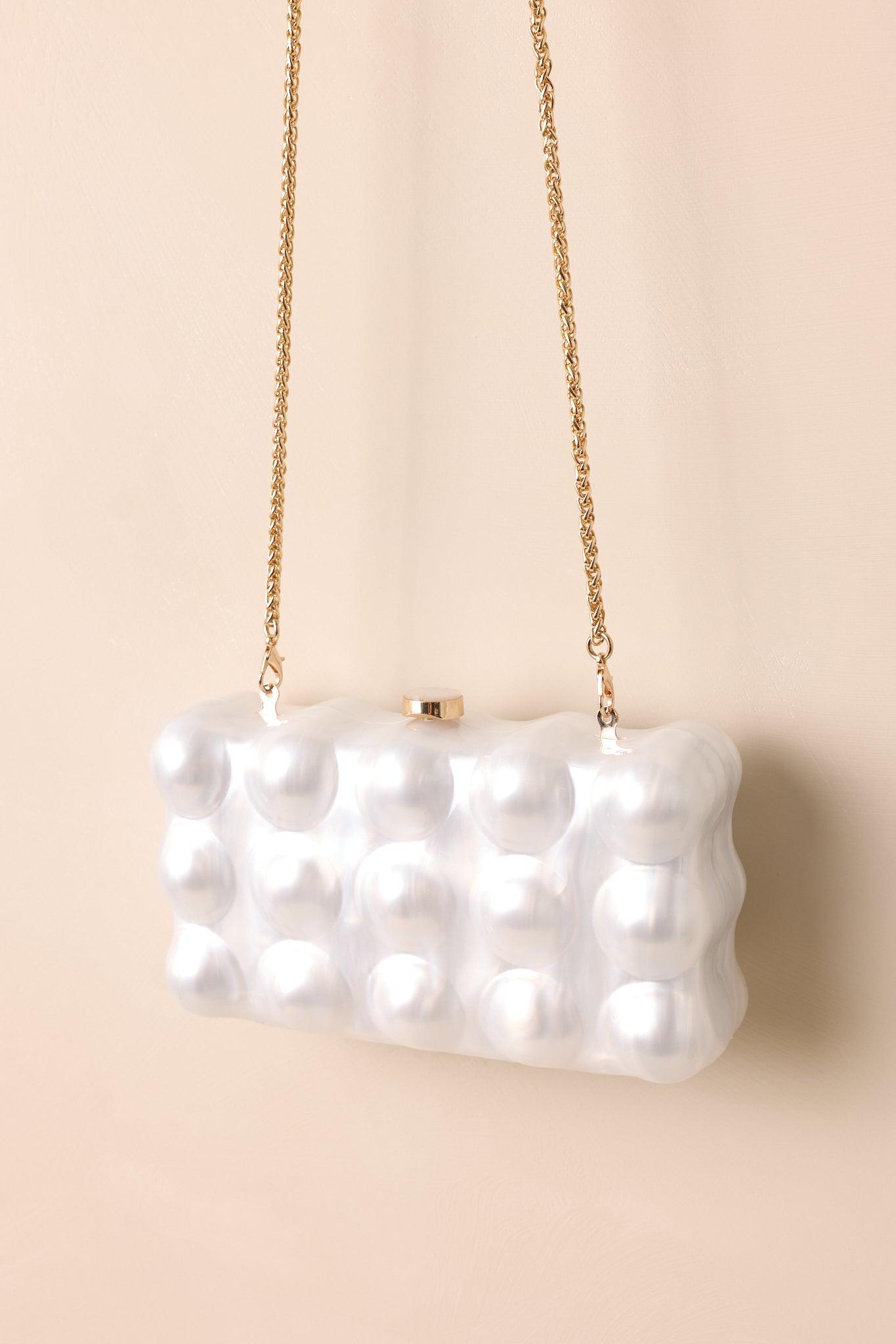 Eclipse’s Whisper Ivory Pearlescent Clutch Product Image