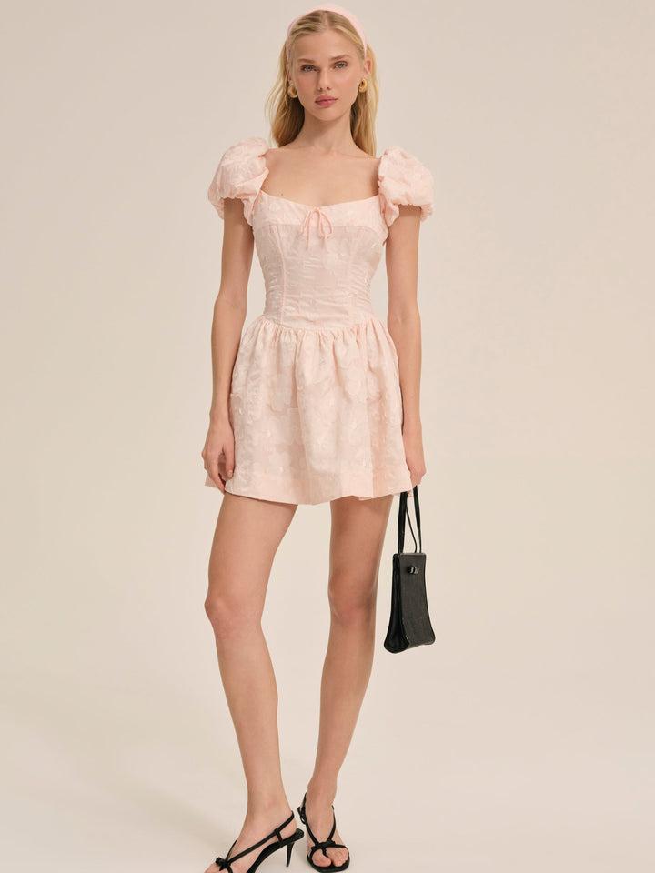 Florence Mini Dress — Peach Product Image
