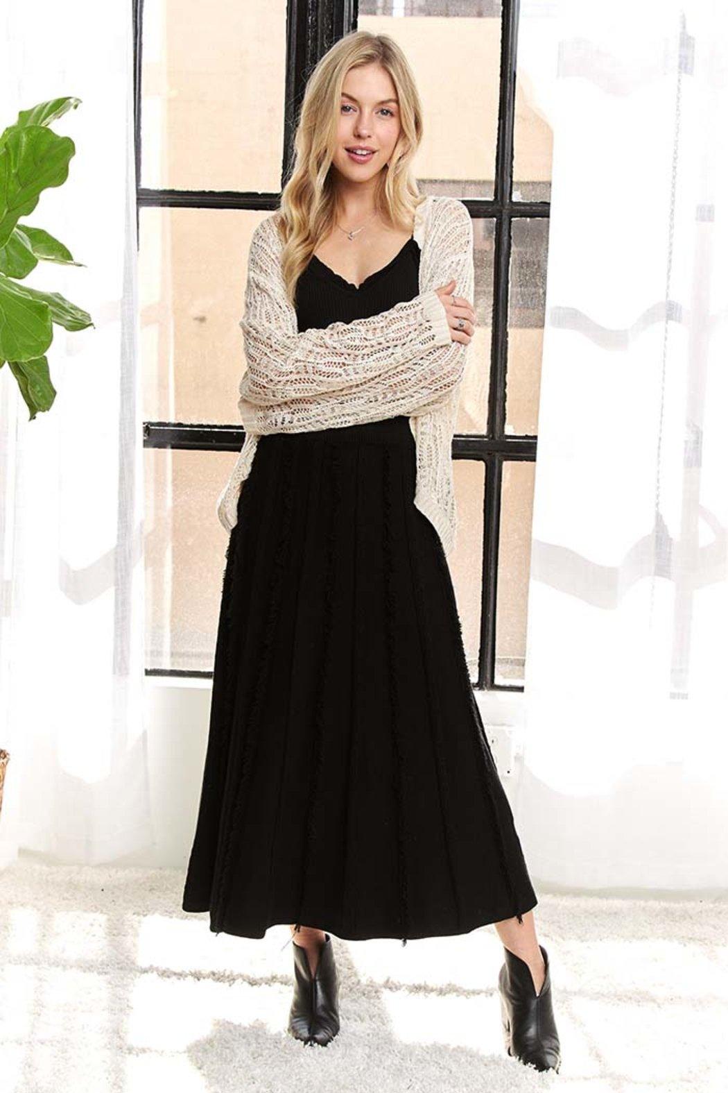 Solid Waist Tie Skirt Product Image