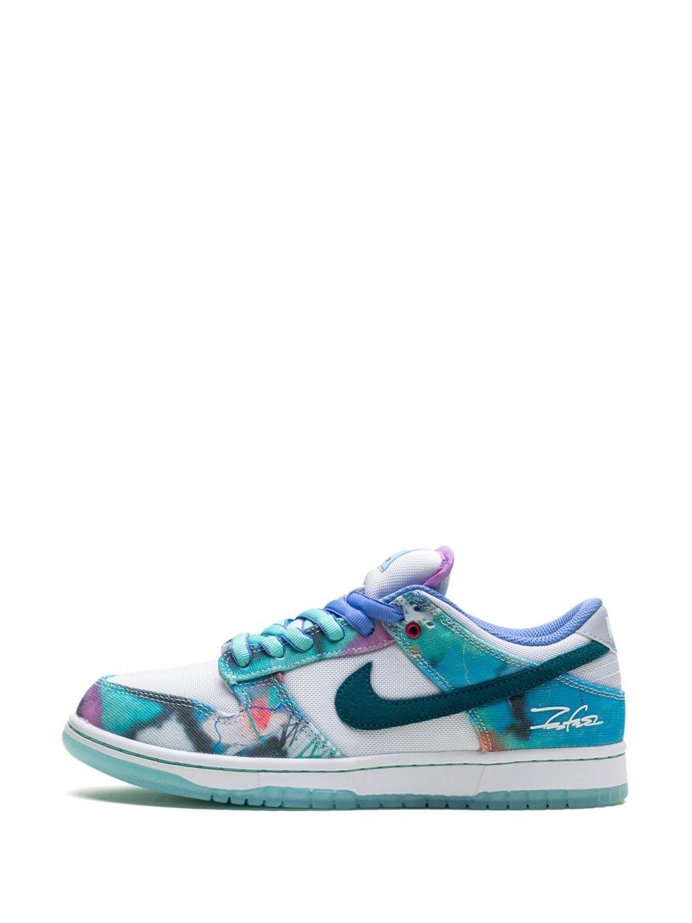 x Futura Laboratories SB Dunk Low "Bleached Aqua" sneakers Product Image