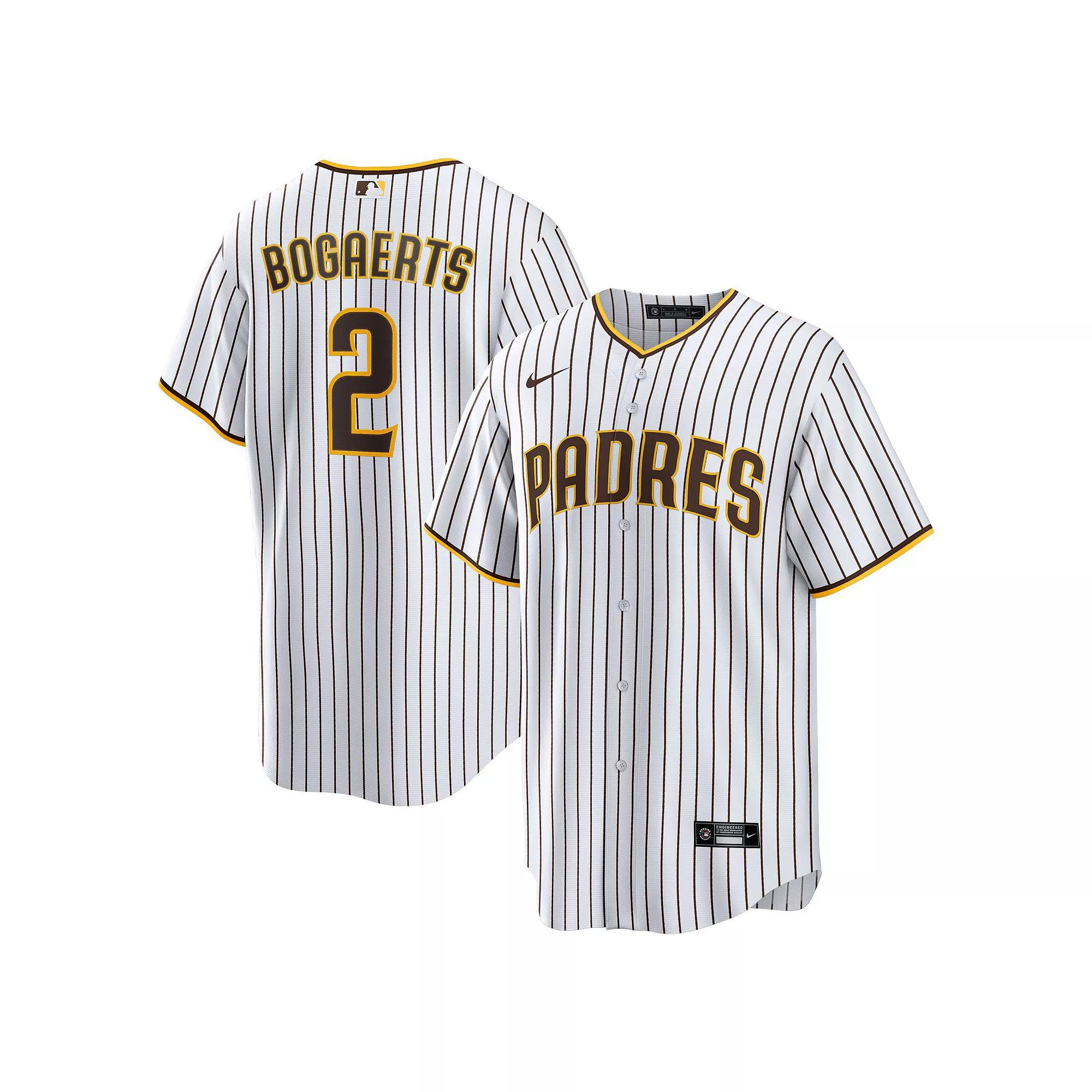 Men's Nike Xander Bogaerts White/Brown San Diego Padres Home Official Replica Player Jersey, Size: 2XL Product Image