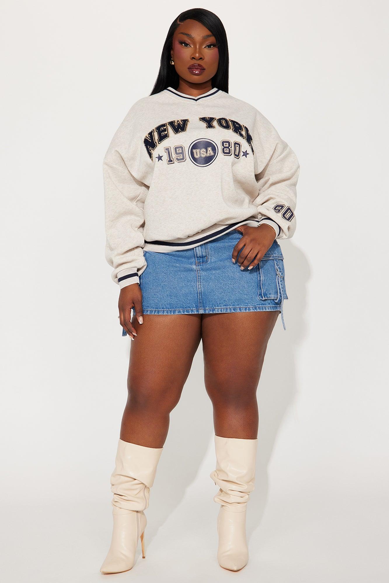 New York Varsity Sweatshirt - Oatmeal Product Image