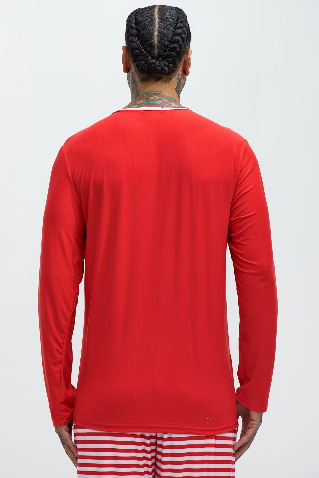 Be Merry Holiday PJ Set - Red/White Product Image