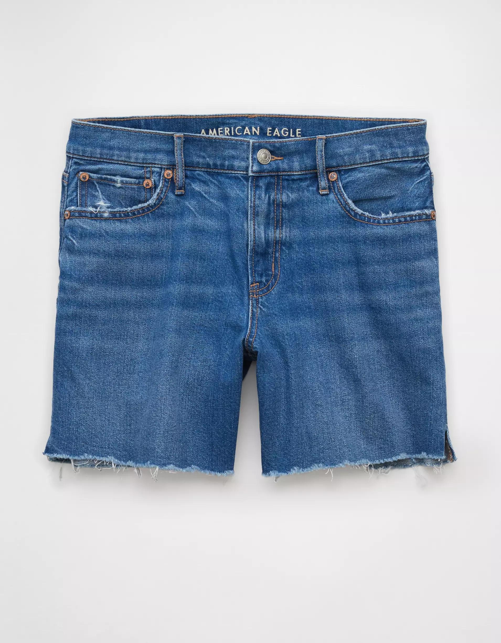 AE 6" Strigid Super High-Waisted Relaxed Denim Short Product Image