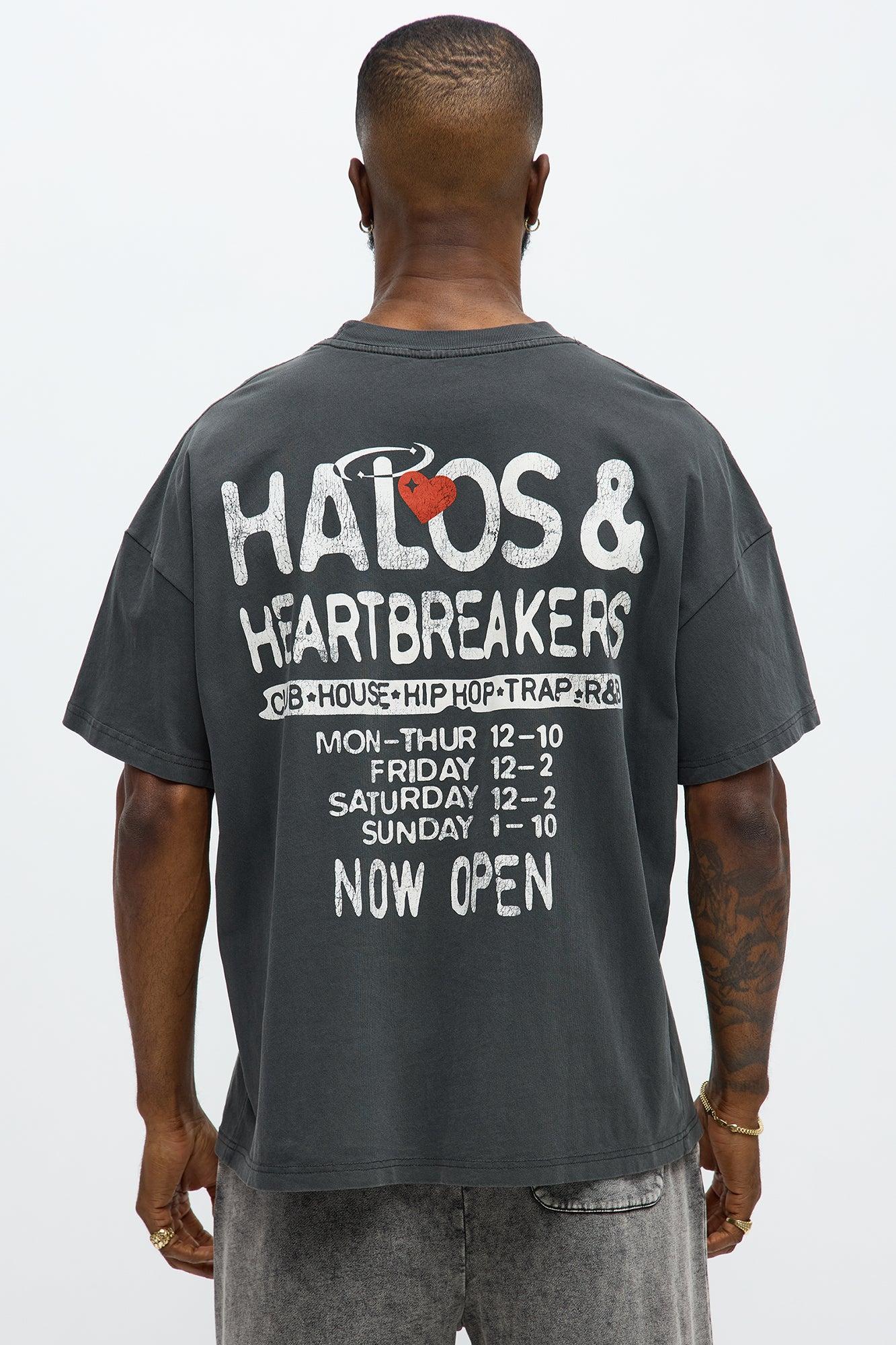 Halos Heartbreakers Club Short Sleeve Tee - Black Wash Male Product Image