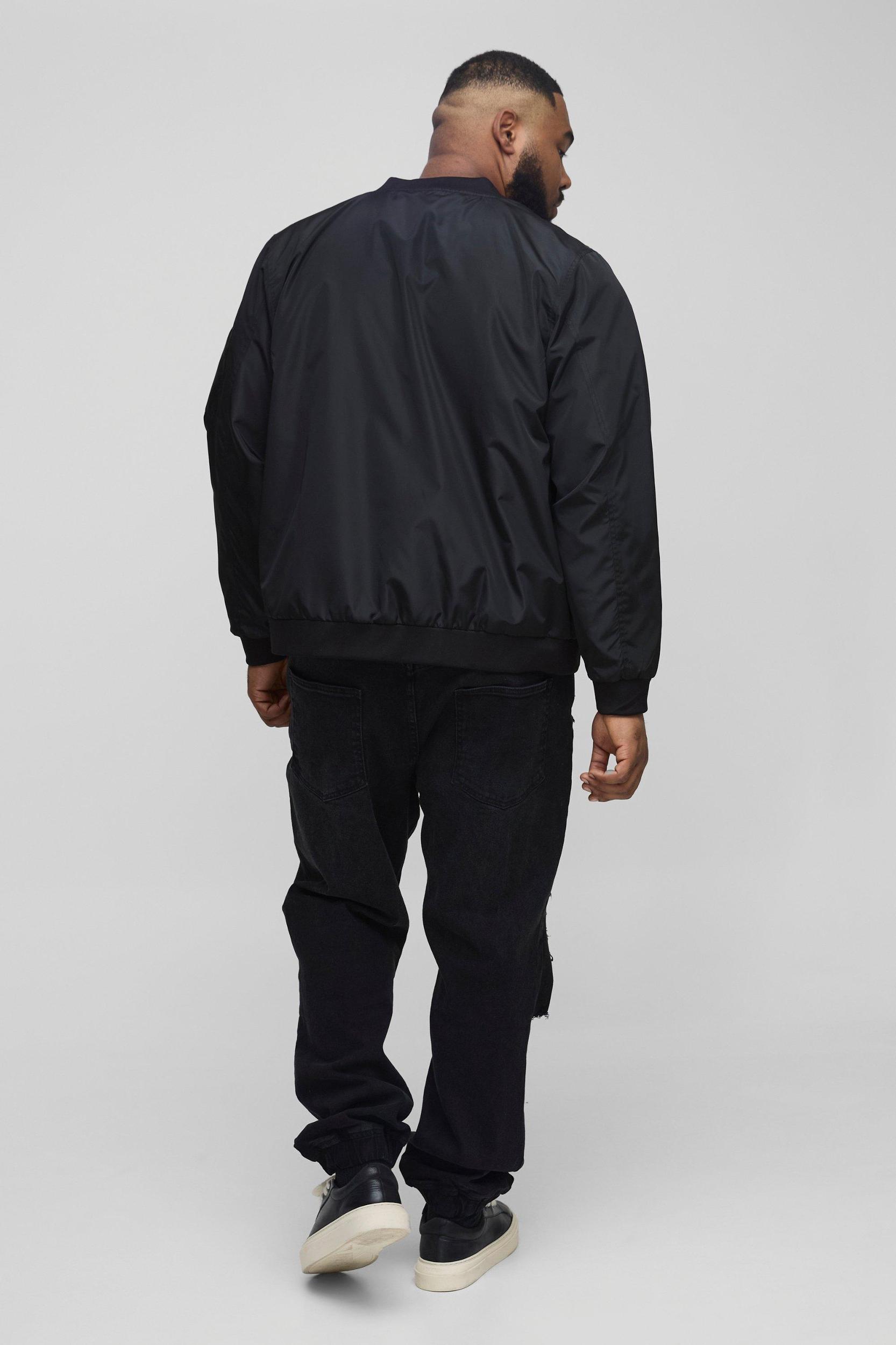 Plus Ripped Denim Cuffed Slim Fit Jeans | boohooMAN USA Product Image