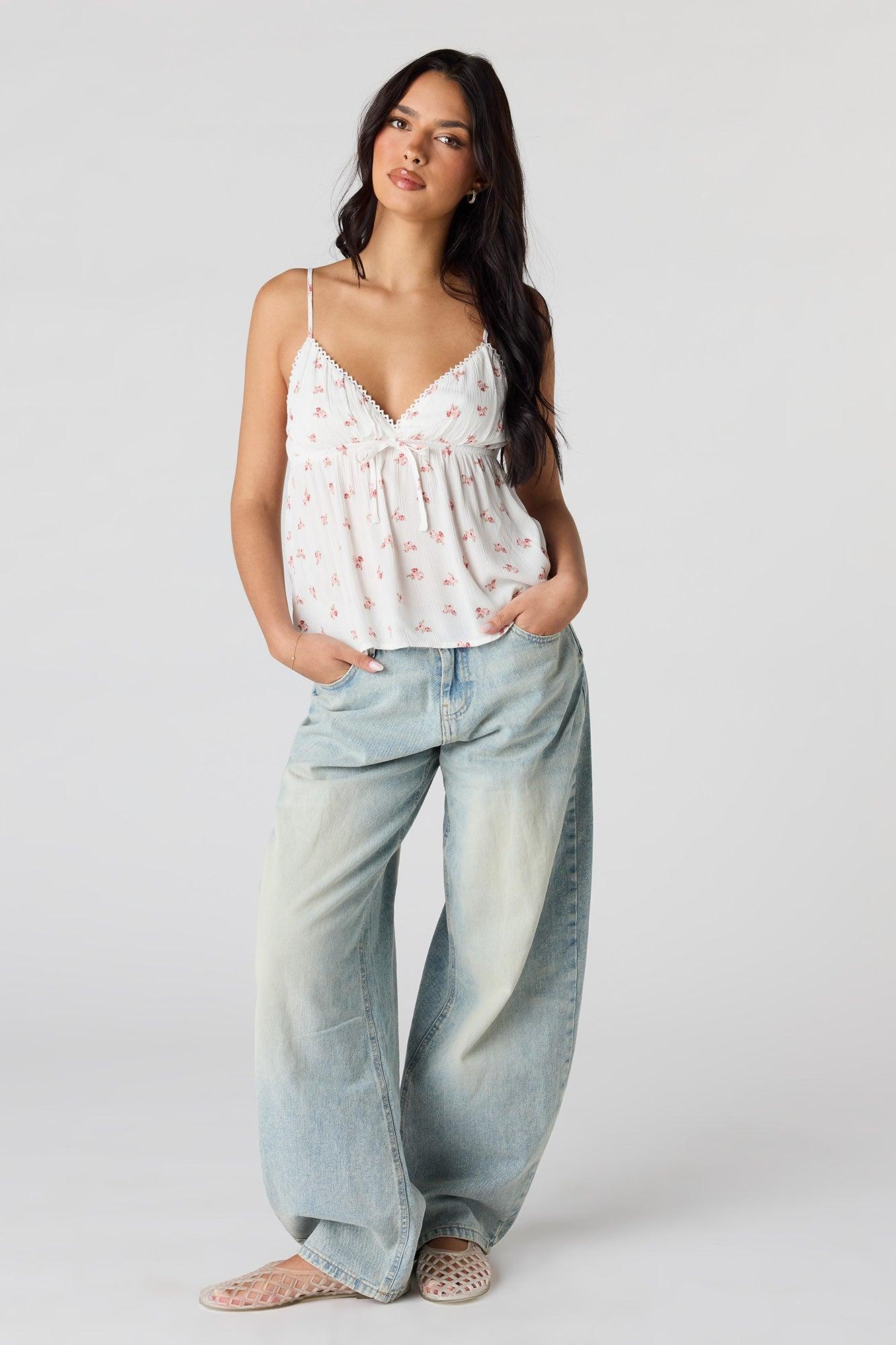 Printed Babydoll Tank Female Product Image