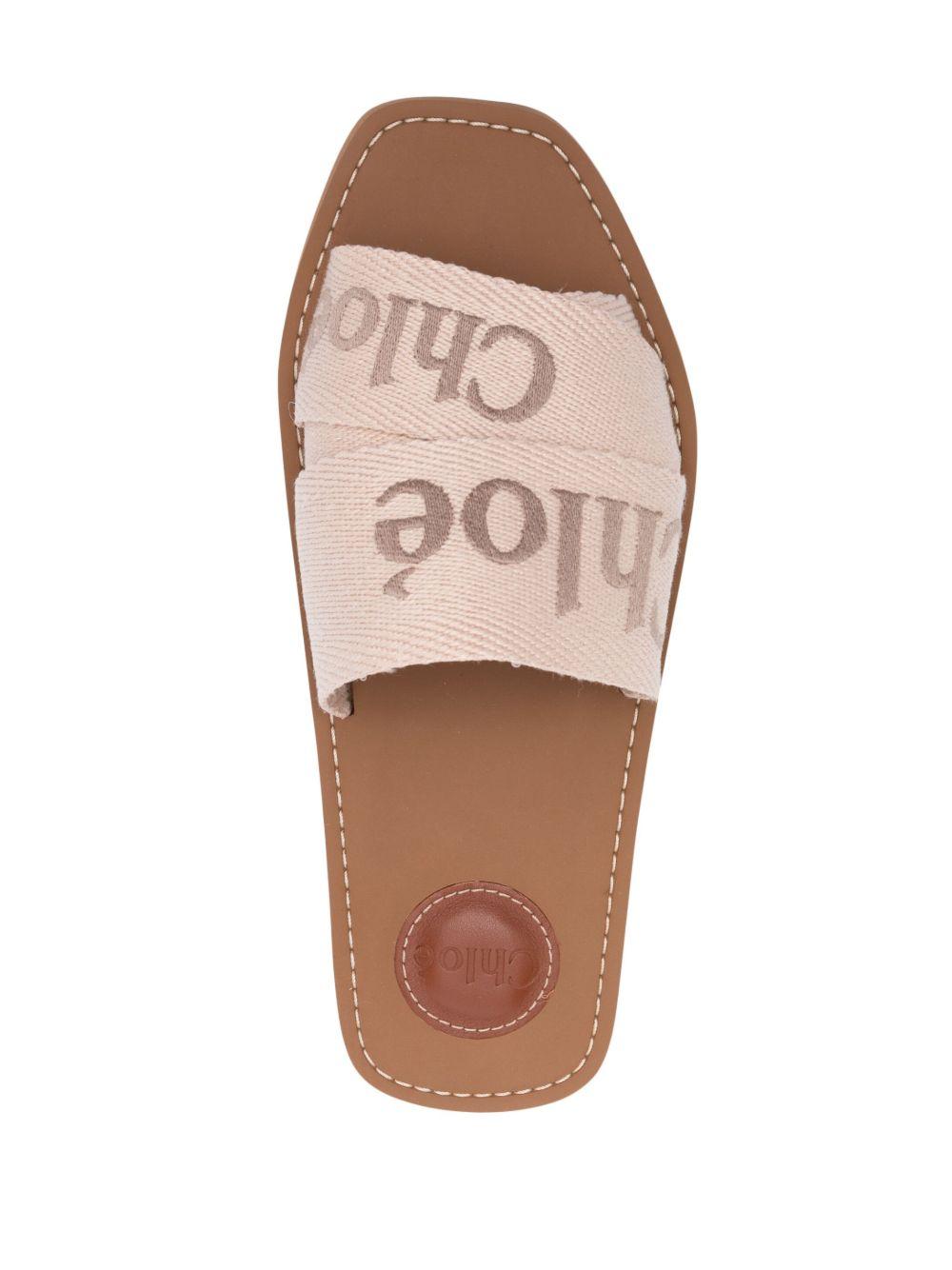 logo-embroidered slip-on sandals Product Image