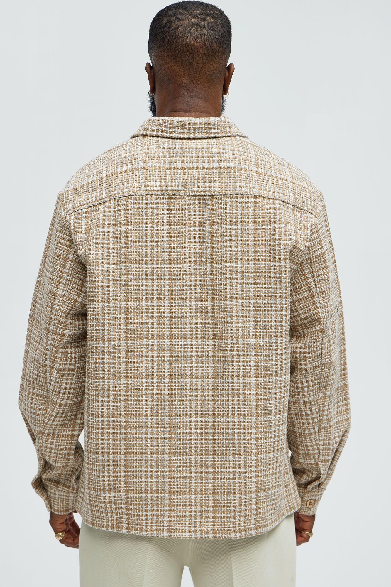 James Tweed Button Up Shirt - Tan/Multi Product Image