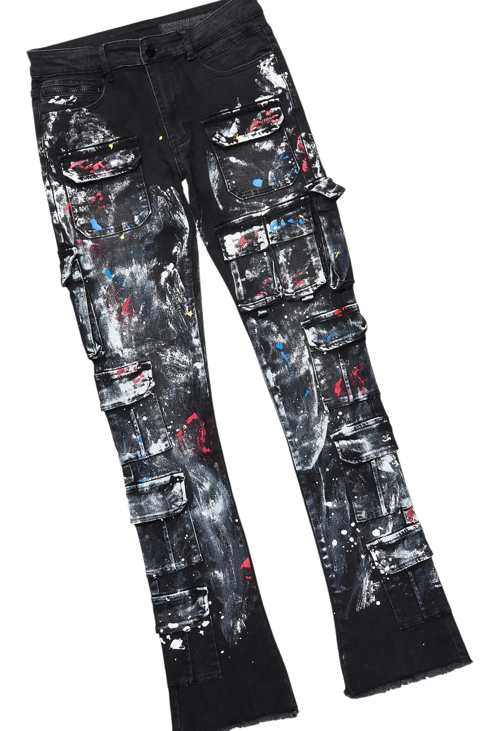 Farrow Black Painter Double Layer T-Shirt/Stacked Flare Jean Bundle Male Product Image