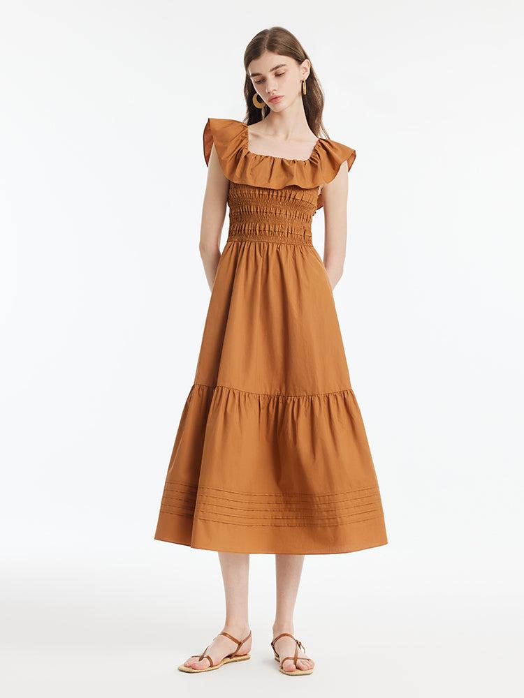 Ruffle Off Shoulder Women Maxi Dress Product Image