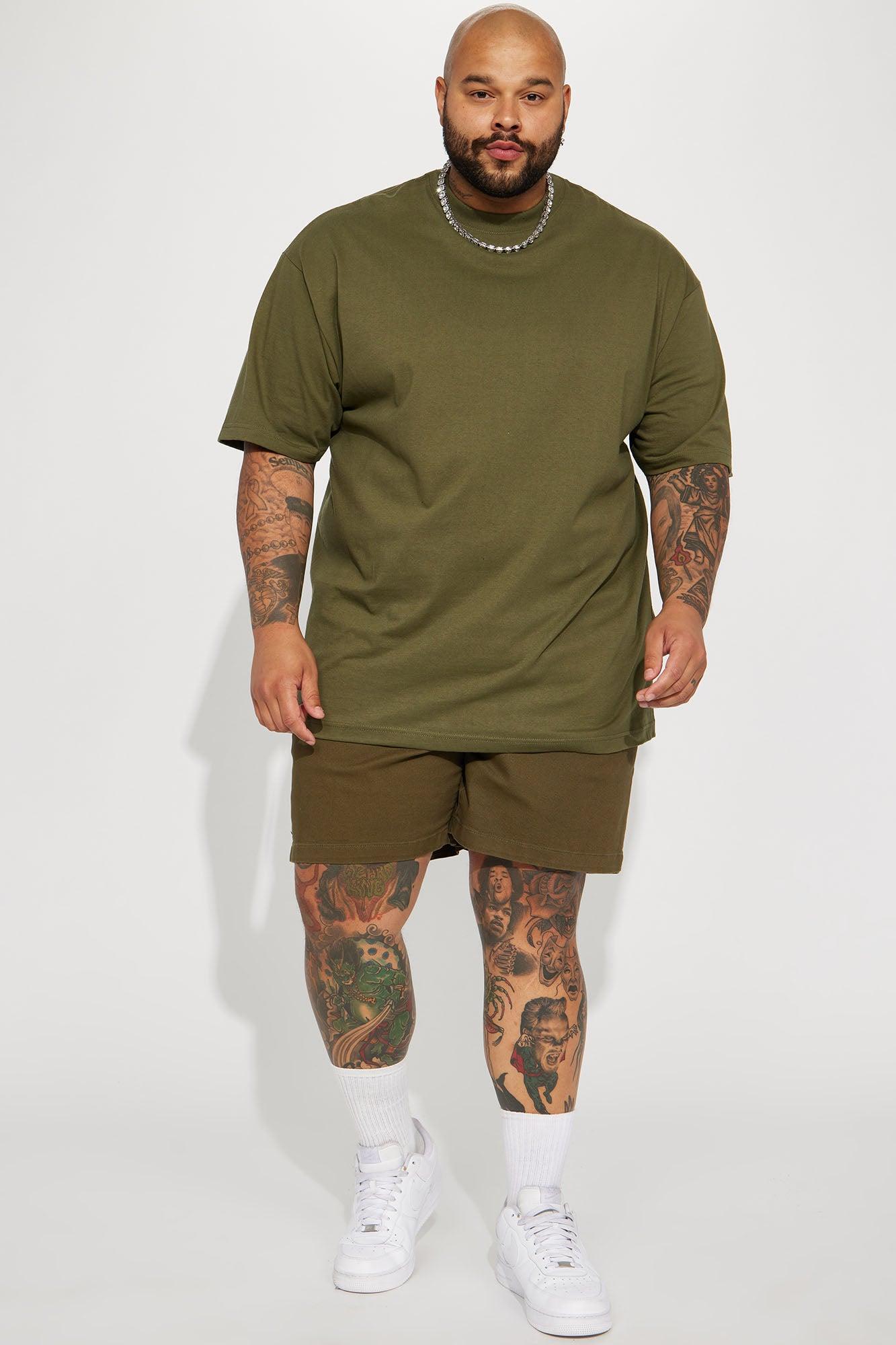 Twill Volley Shorts - Olive Product Image