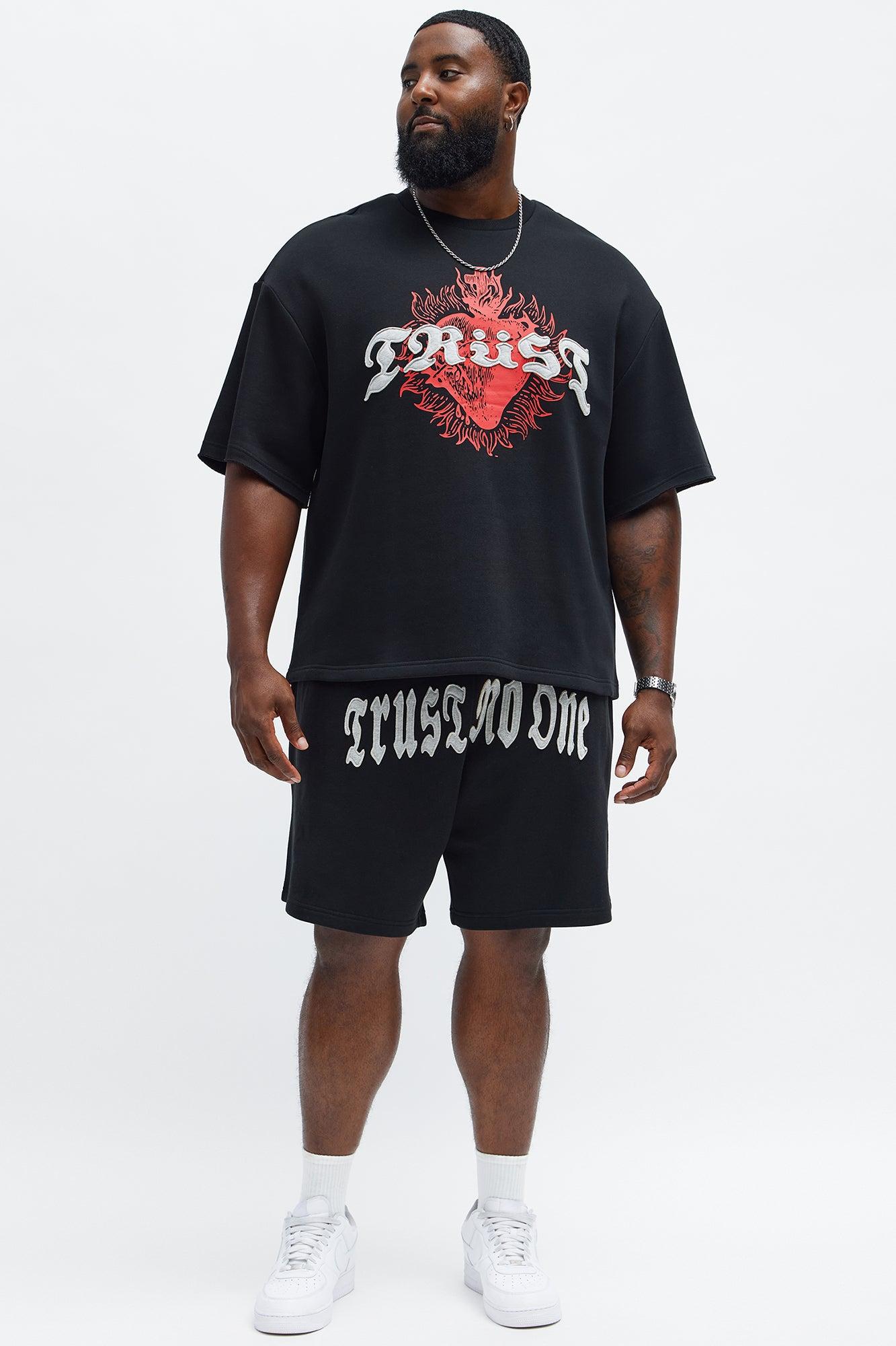 Tyson Relaxed Trust Issues Shorts - Black Male Product Image