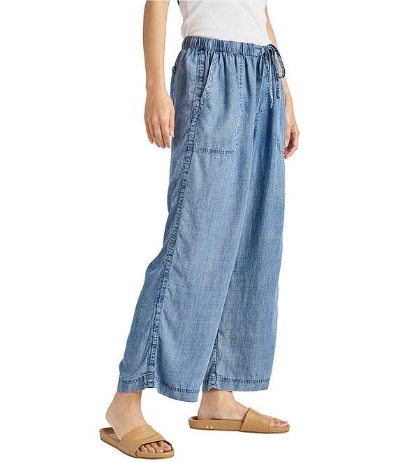 Splendid Angie Indigo Wide Leg Patch Pocket Pants Product Image