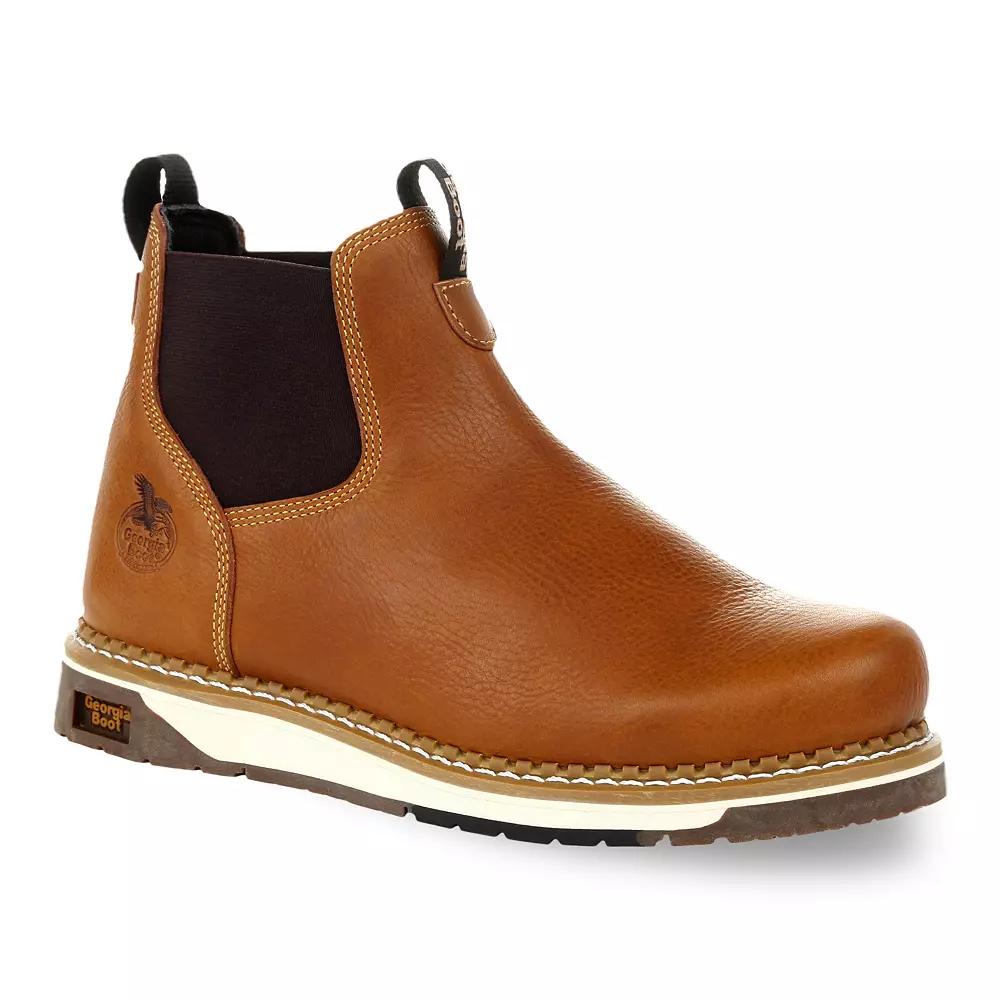 Georgia Boots AMP LT Men's Wedge Chelsea Work Boots,  Product Image