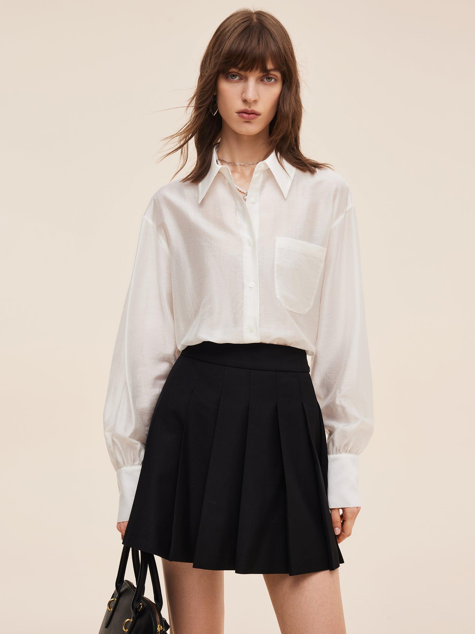 Tencel Blend Women Long Sleeve Shirt Product Image