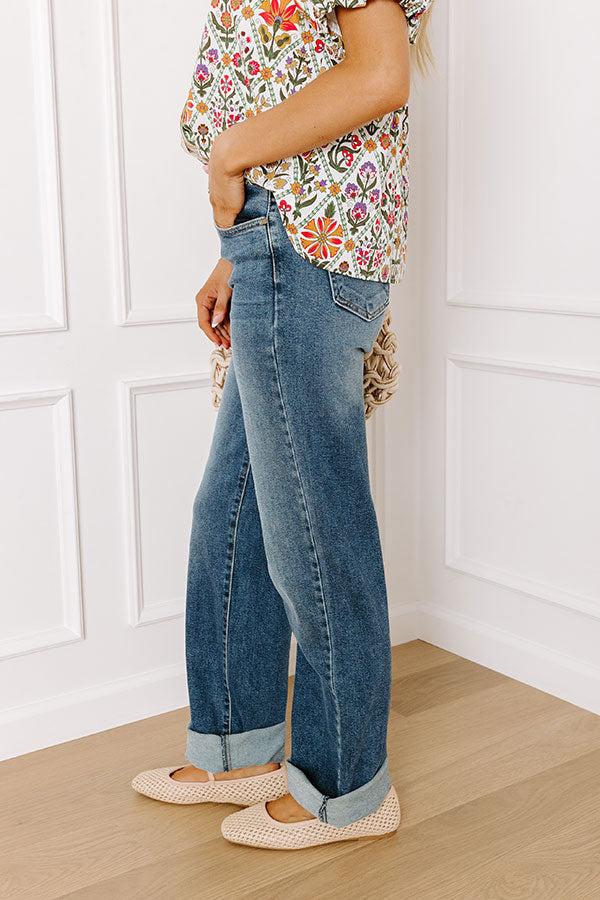 JUST USA MILA High Waist Tall Straight Leg Jean Product Image
