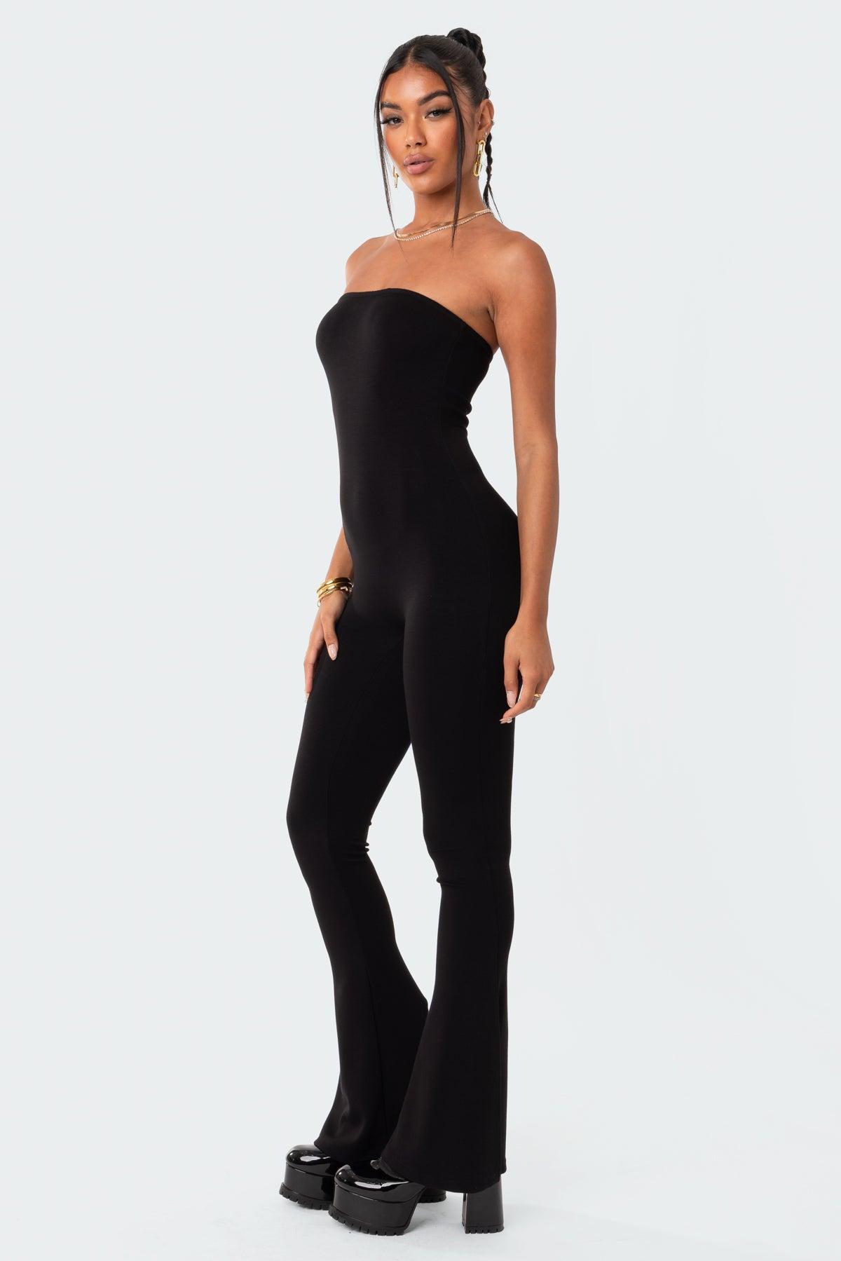 Melina Side Slits Flared Jumpsuit Product Image