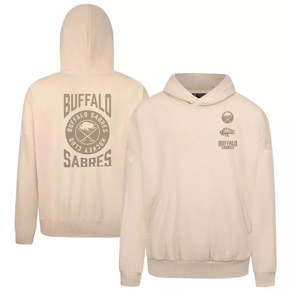 Mens Levelwear Cream Buffalo Sabres Contact Stamp Pullover Hoodie Product Image
