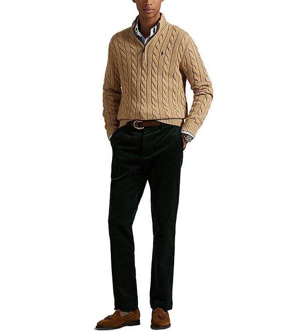 Polo Ralph Lauren Cable Knit Cotton Quarter-Zip Sweater Product Image