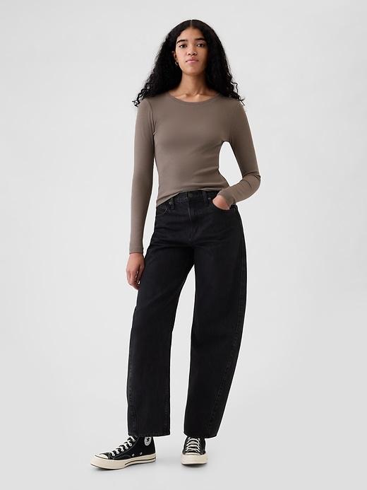 Modern Rib Crop T-Shirt Product Image