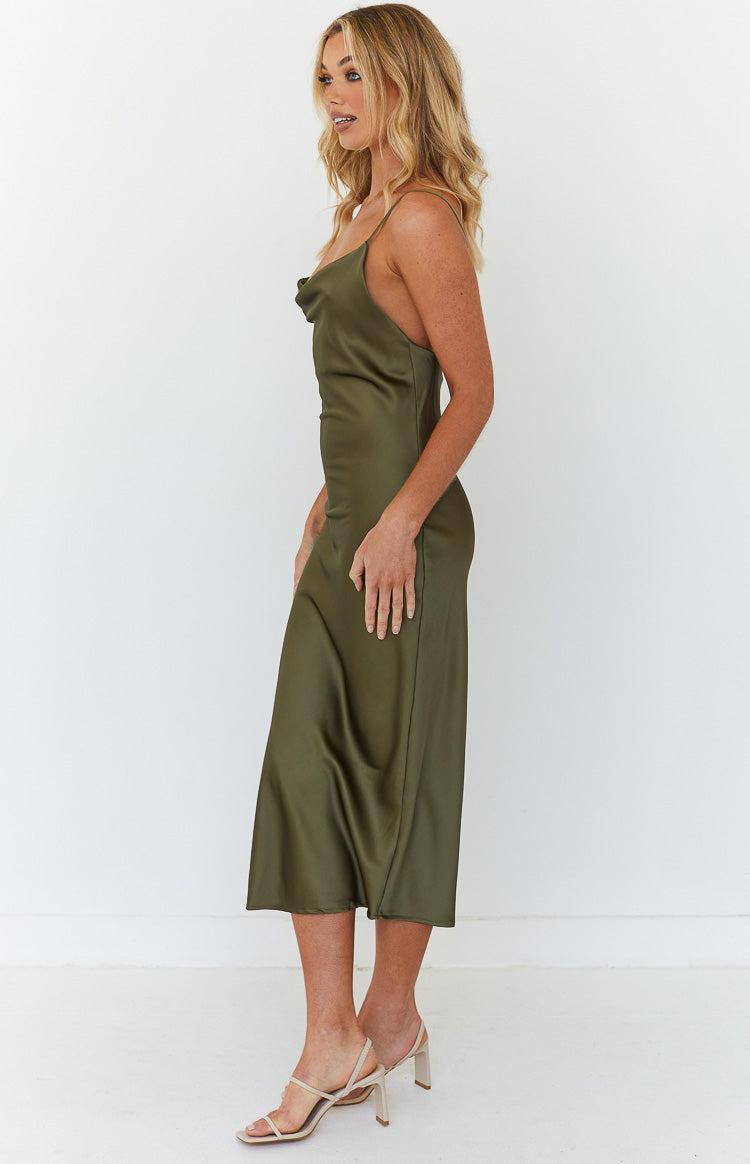 Schiffer Slip Midi Dress Khaki Product Image