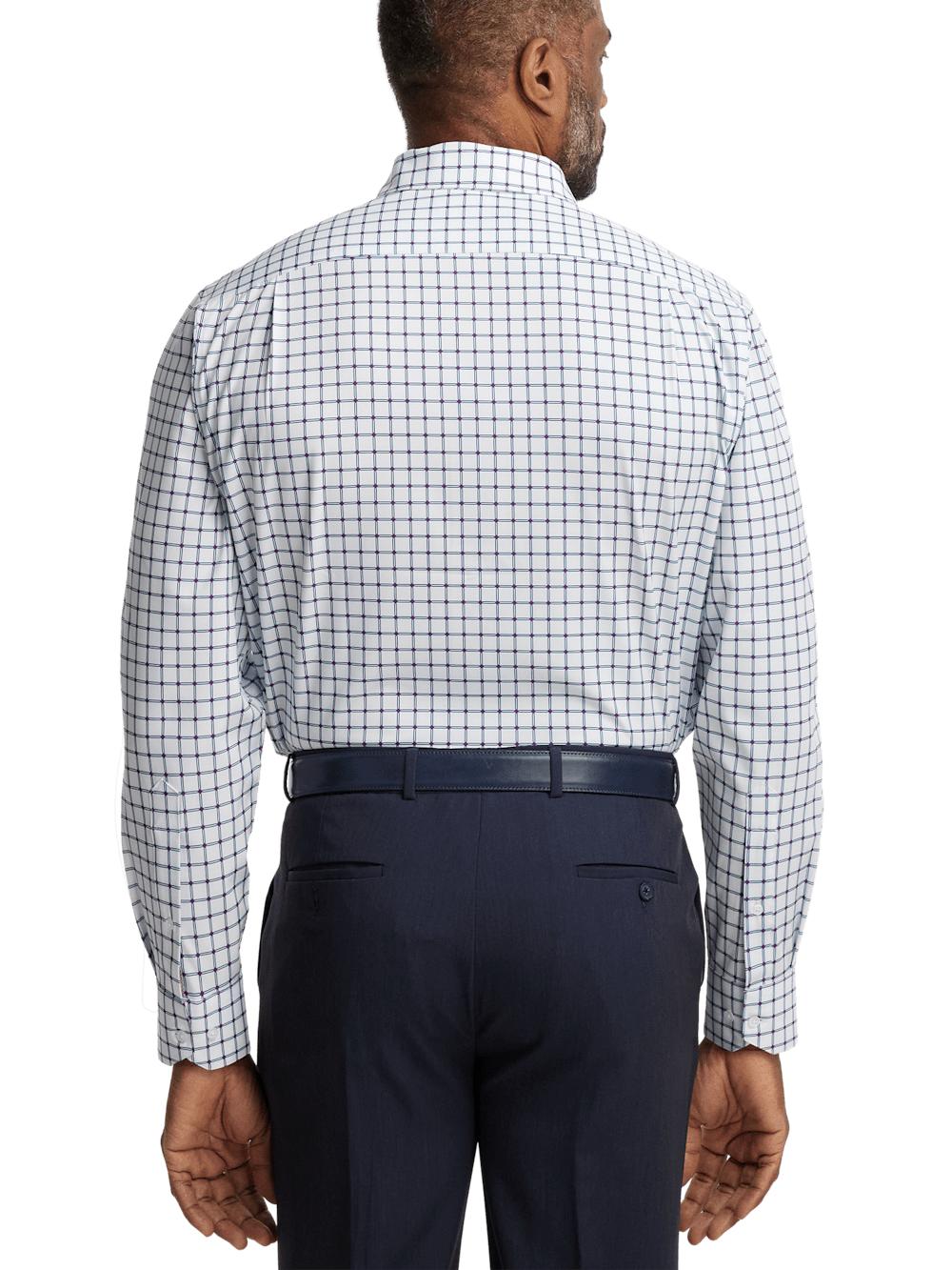 Performance Stretch Check Casual Shirt - Blue/pink Product Image