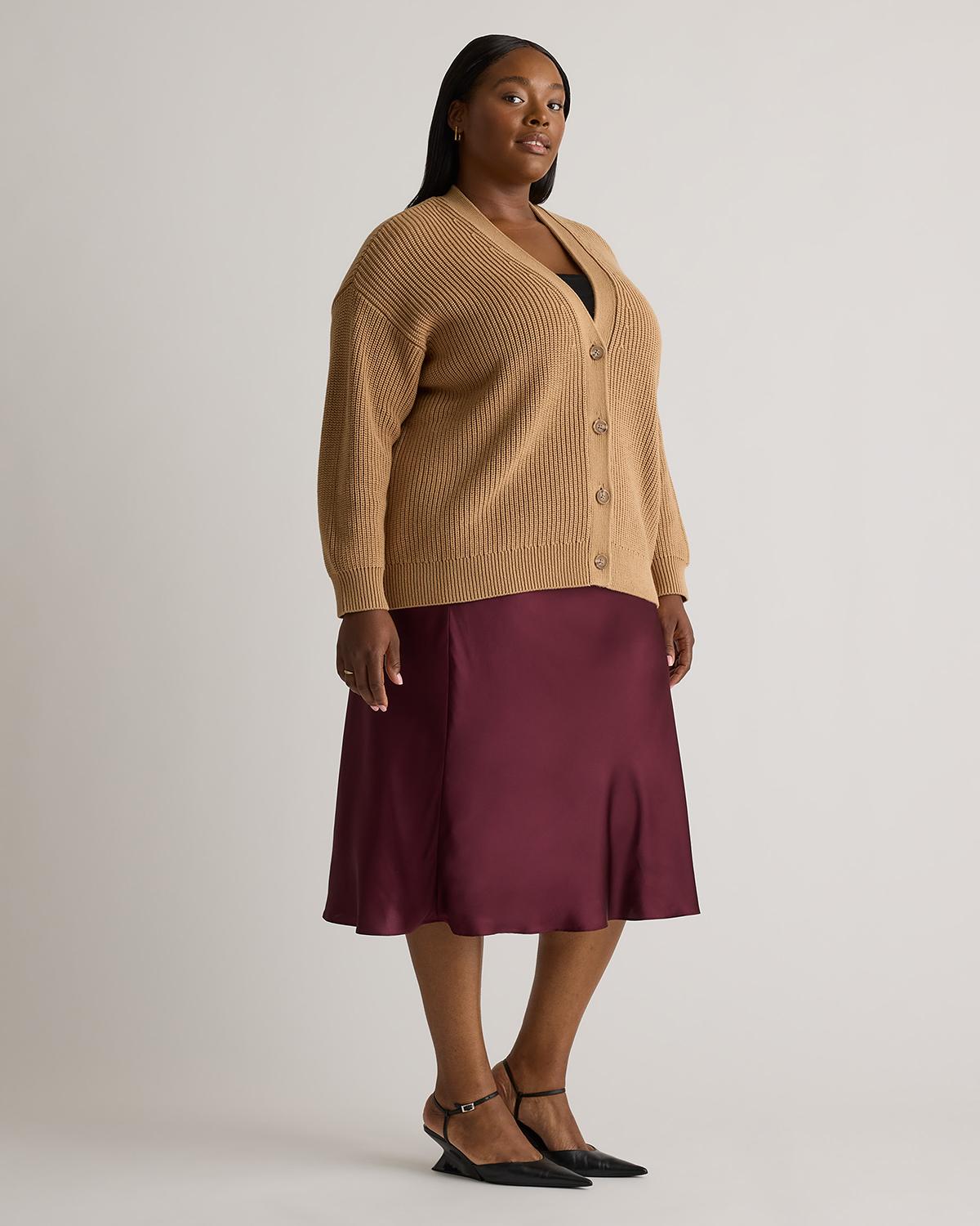 Quince | Women's OverSized Boyfriend Cardigan Sweater Organic Cotton Product Image