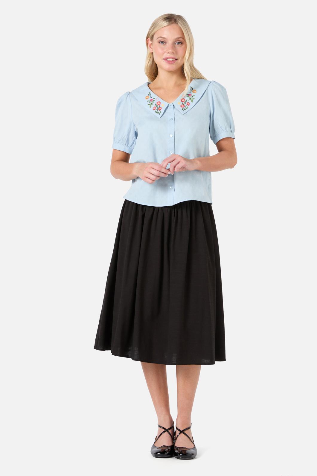 Lattice Embroidered Blouse Product Image