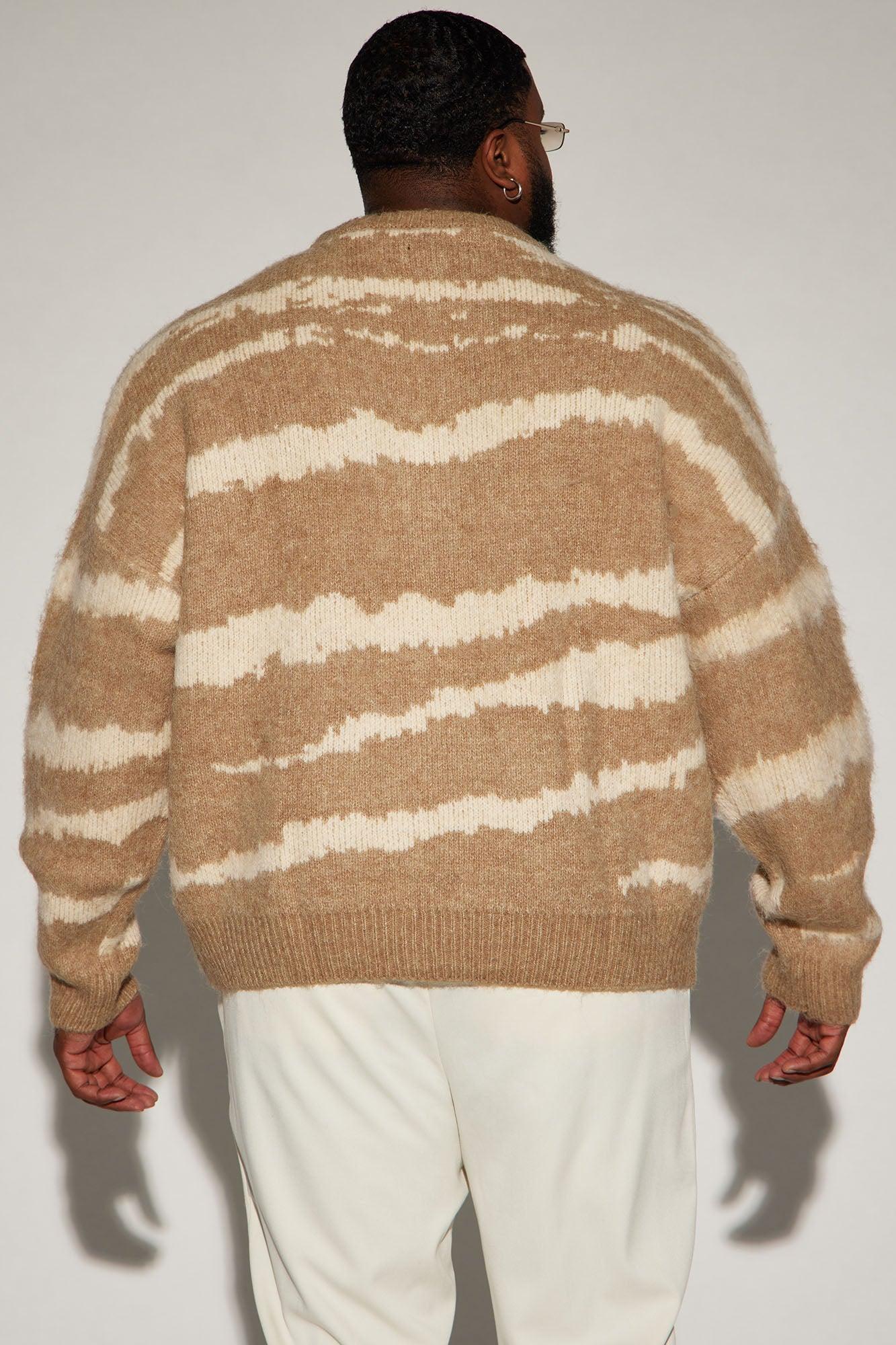 In The Game Crewneck Sweater - Taupe/combo Product Image
