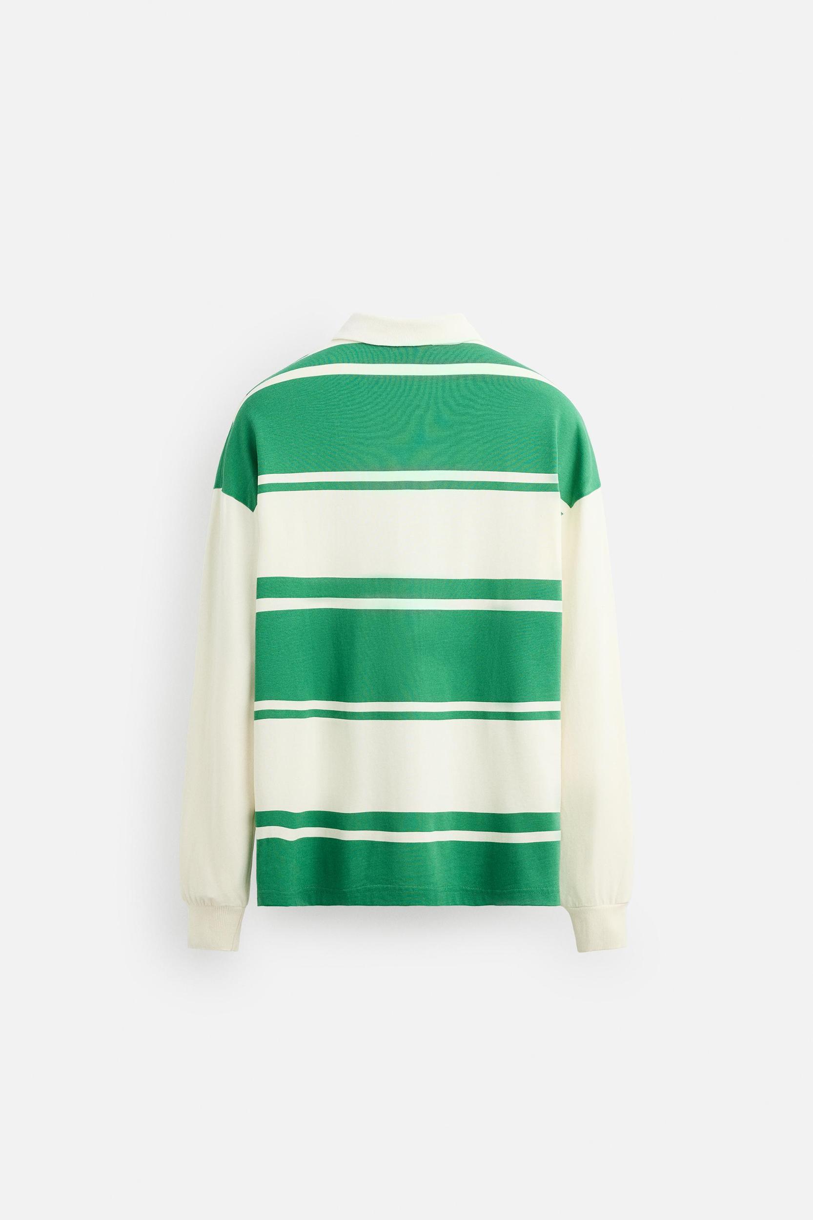STRIPED TEXT POLO SHIRT Product Image