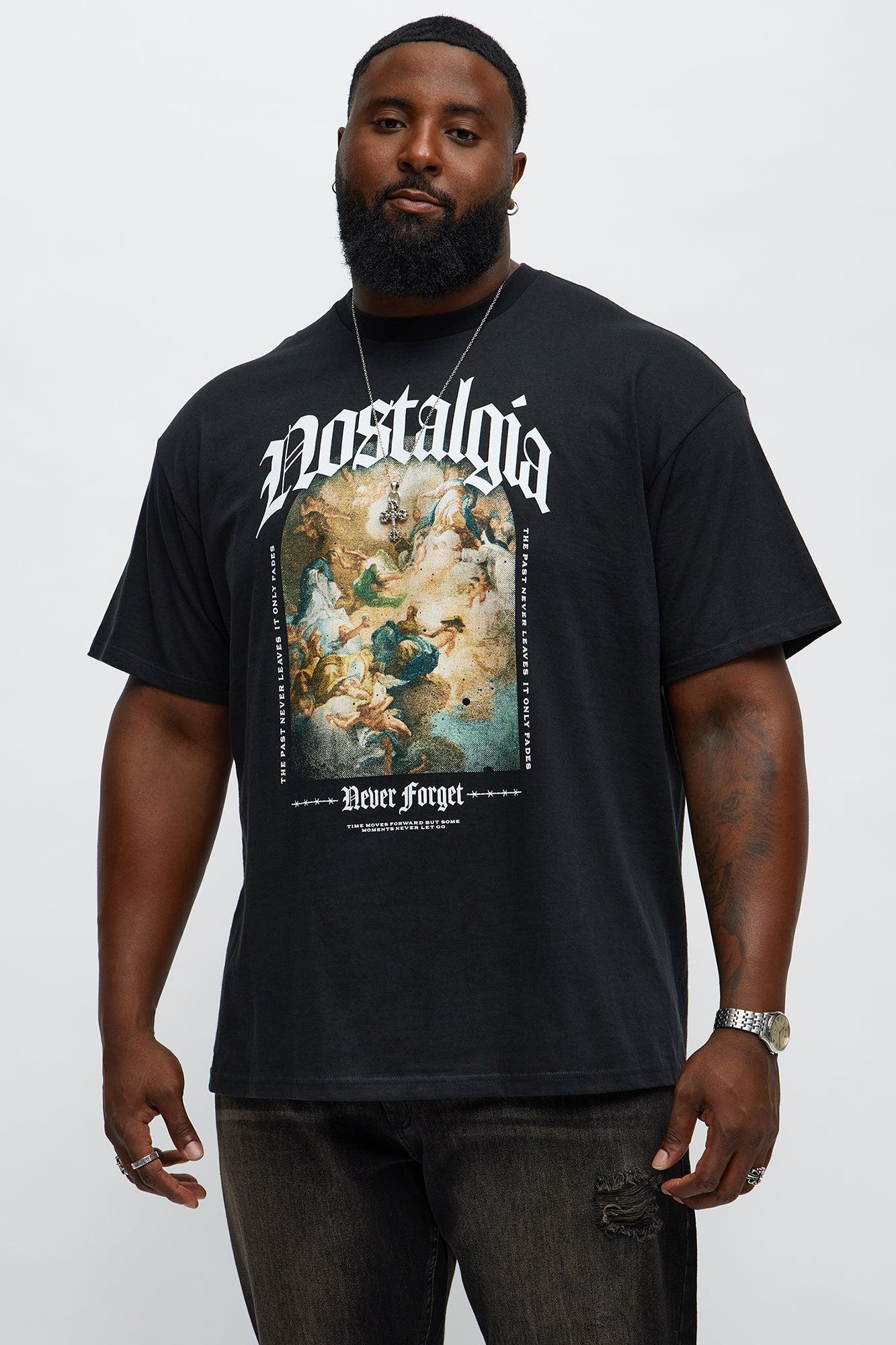 Nostalgia Never Forget Short Sleeve Tee - Black Product Image