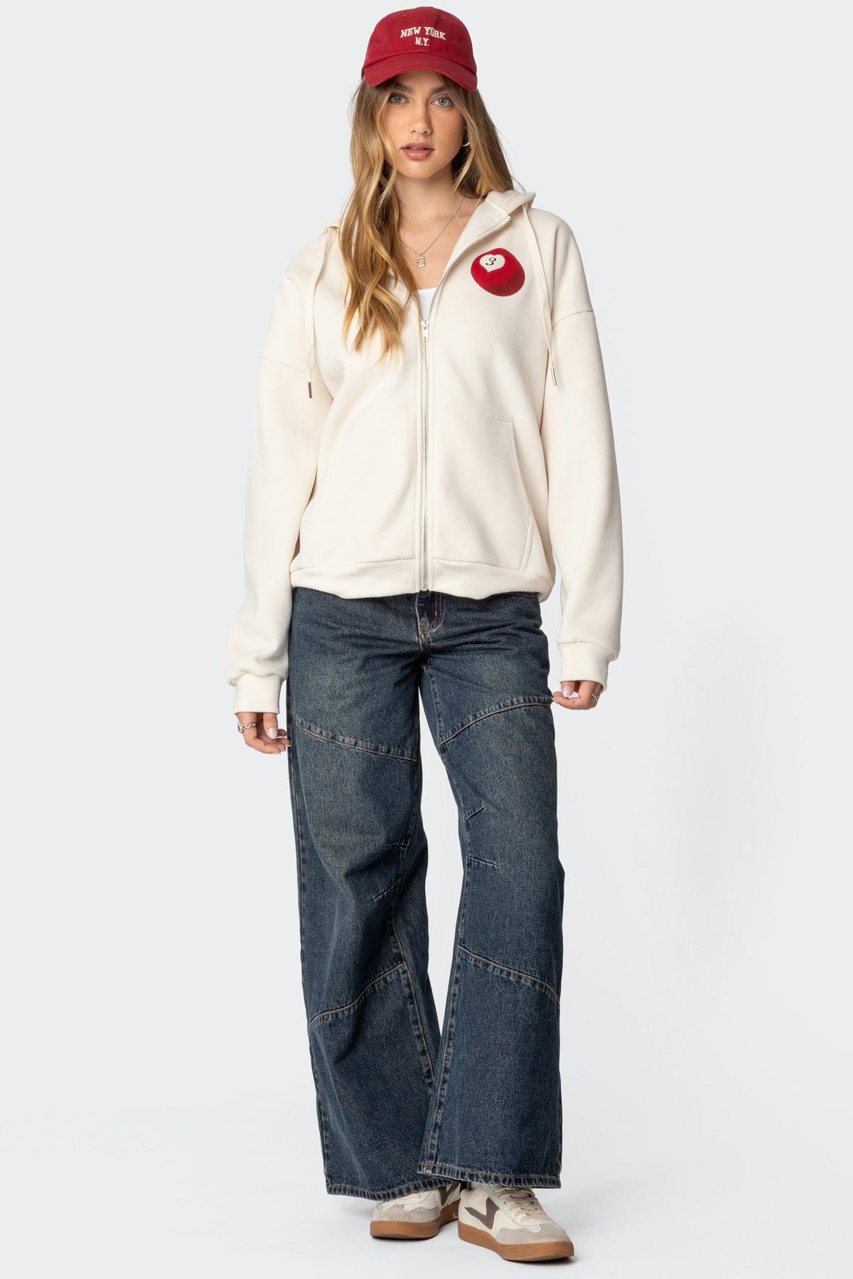 Magic 3 Oversized Zip Up Hoodie Product Image