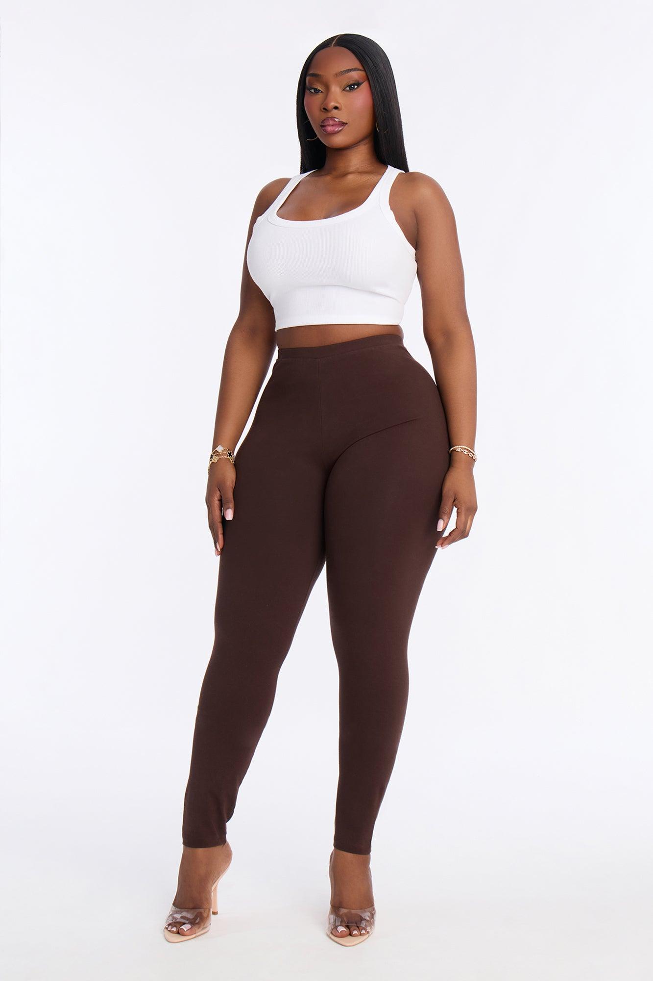 Quinn Mid Rise Every Day Cotton Legging 29″ - Chocolate Female Product Image