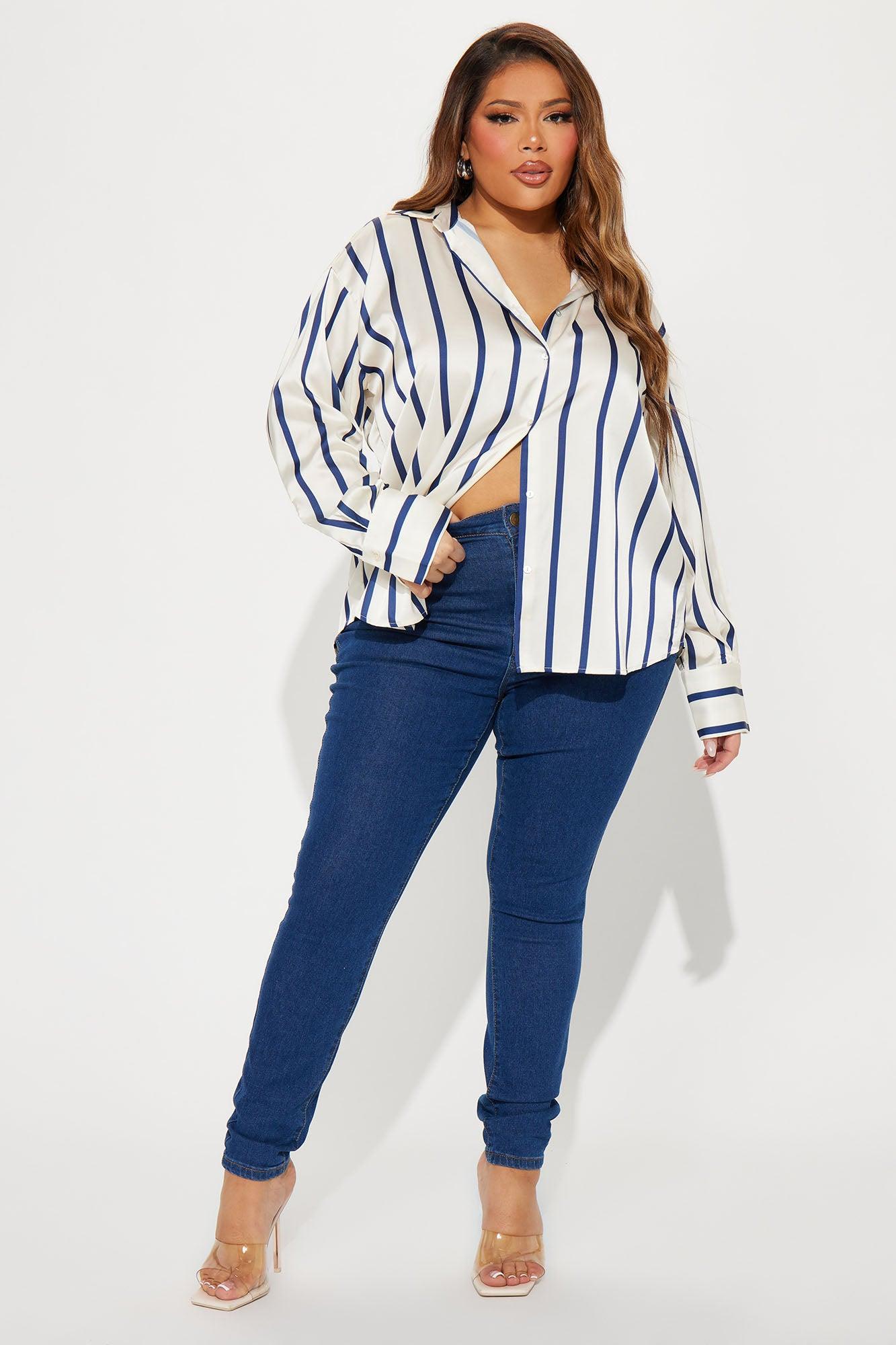 Bayside Satin Shirt - Ivory/combo Product Image