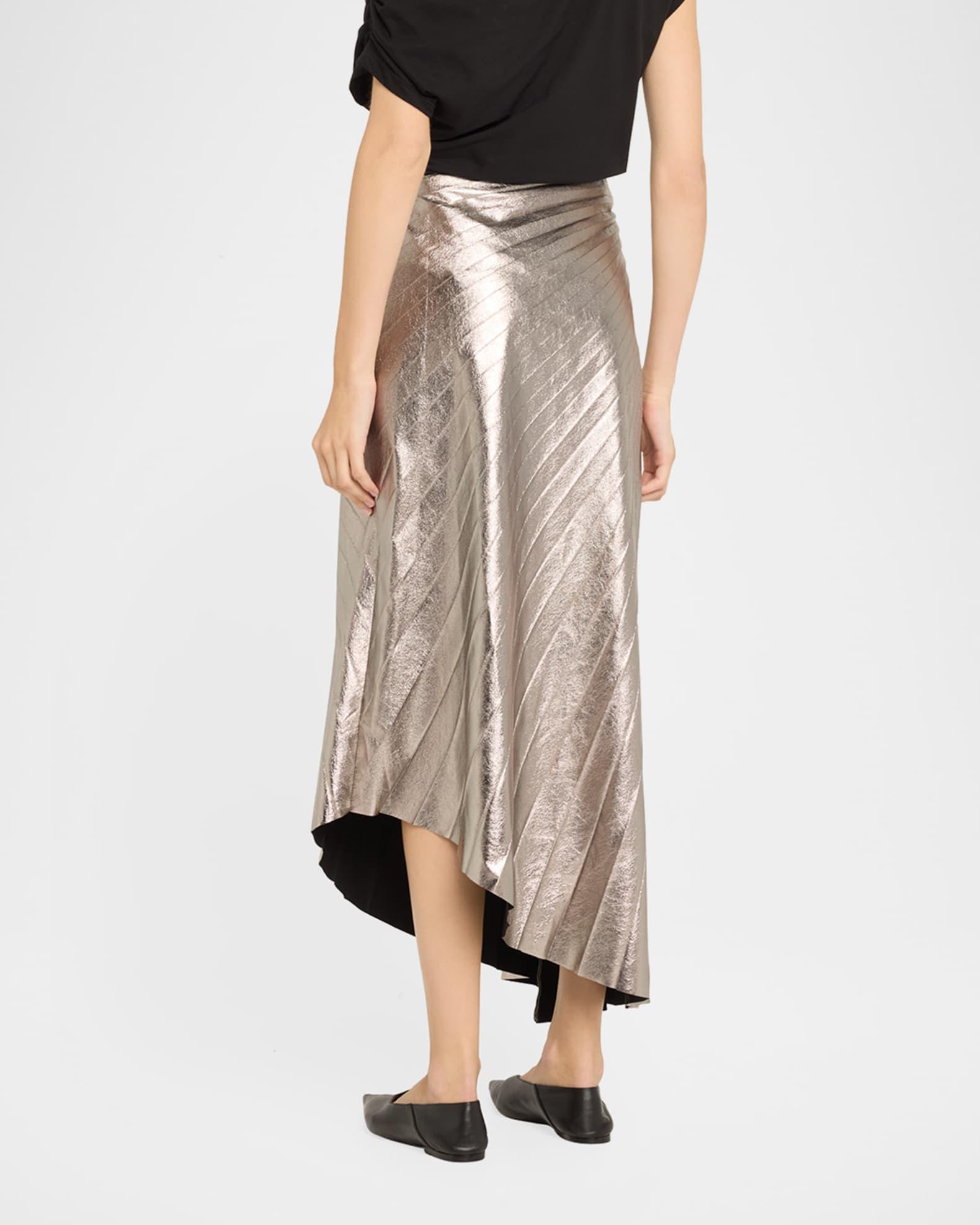 Tracy Metallic Vegan Leather Skirt Product Image