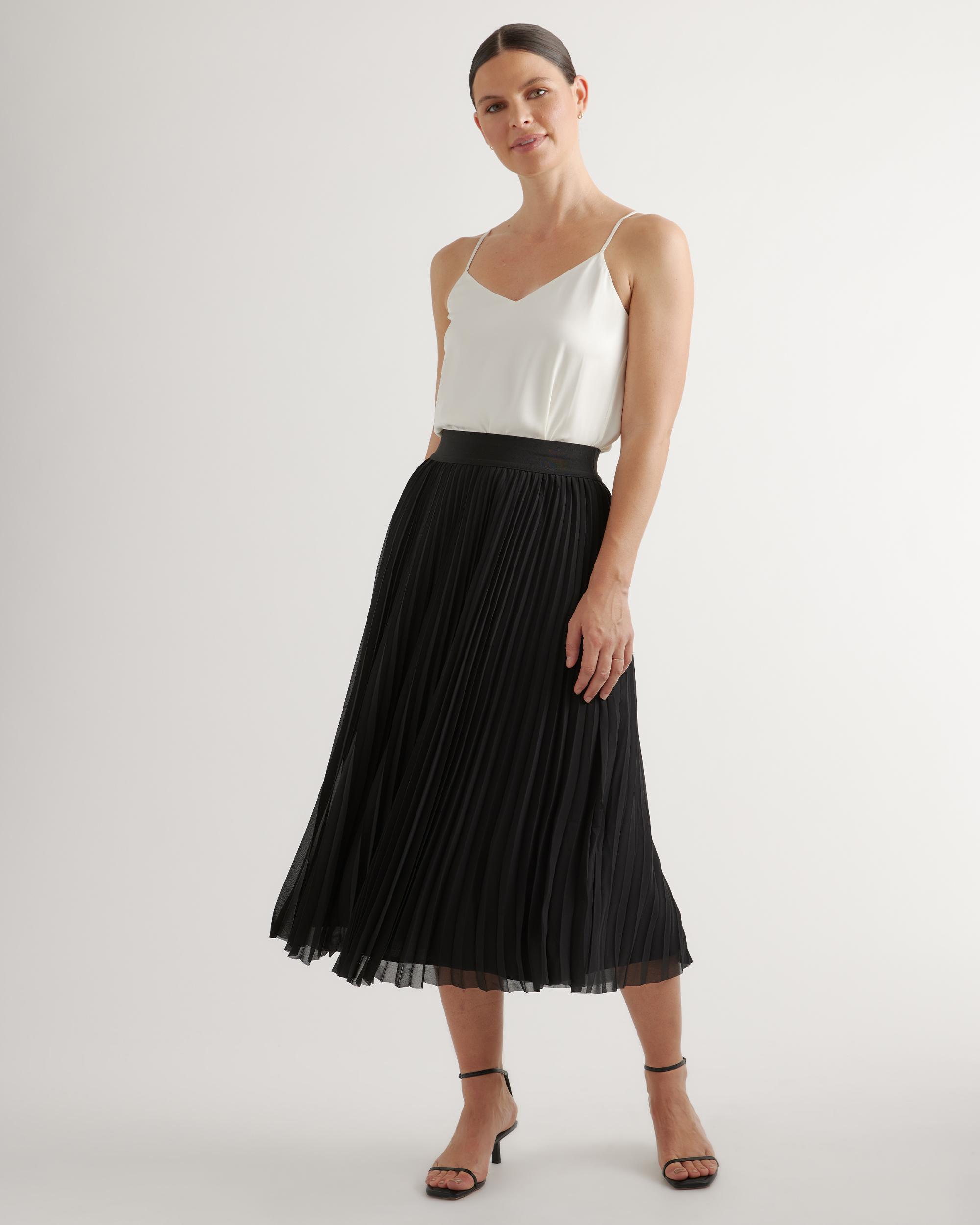 Quince | Women's Chiffon Pleated Midi Skirt Size XS, 100% Polyester Product Image