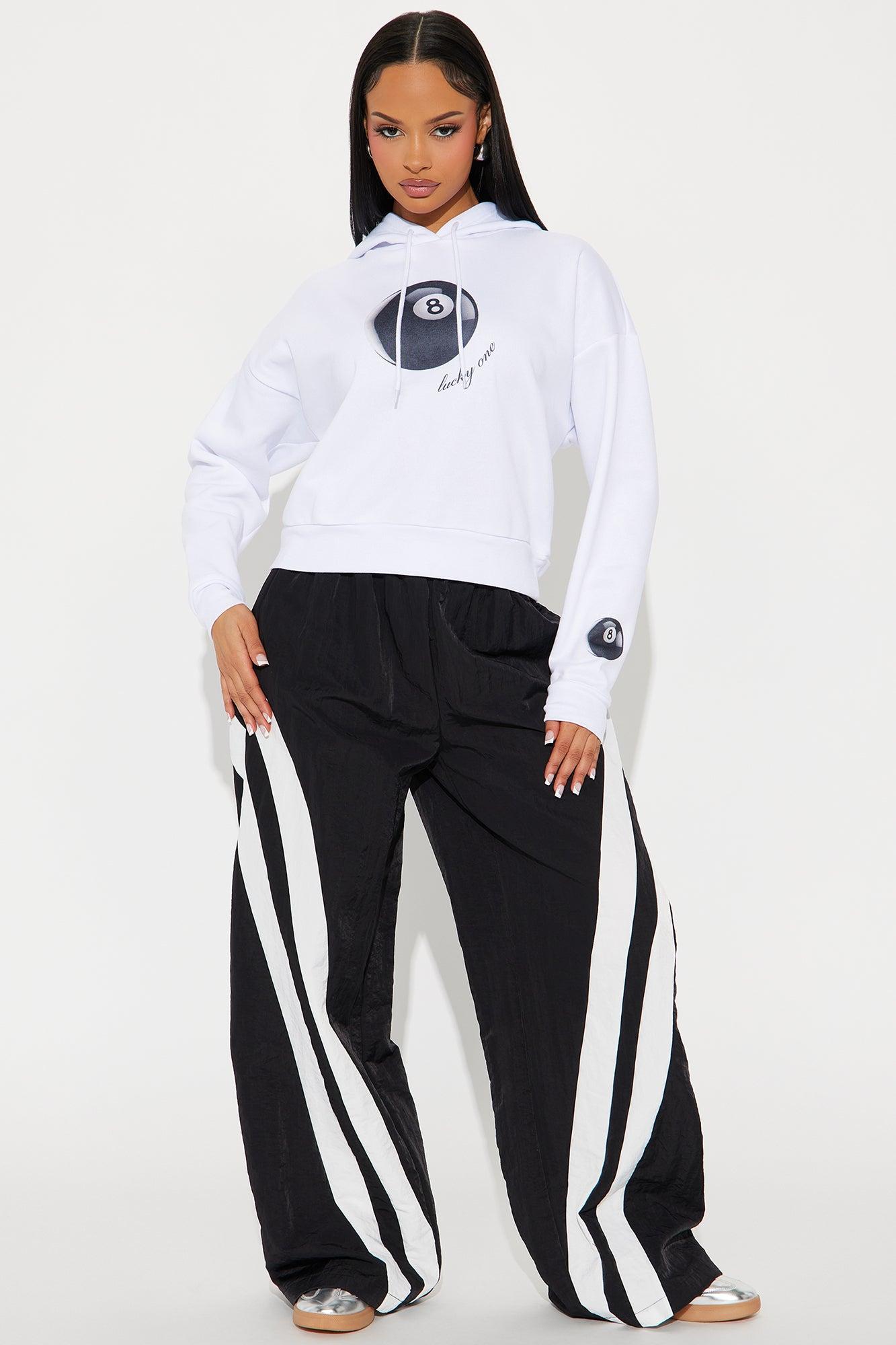 Lucky 8 Ball Hoodie - White Product Image