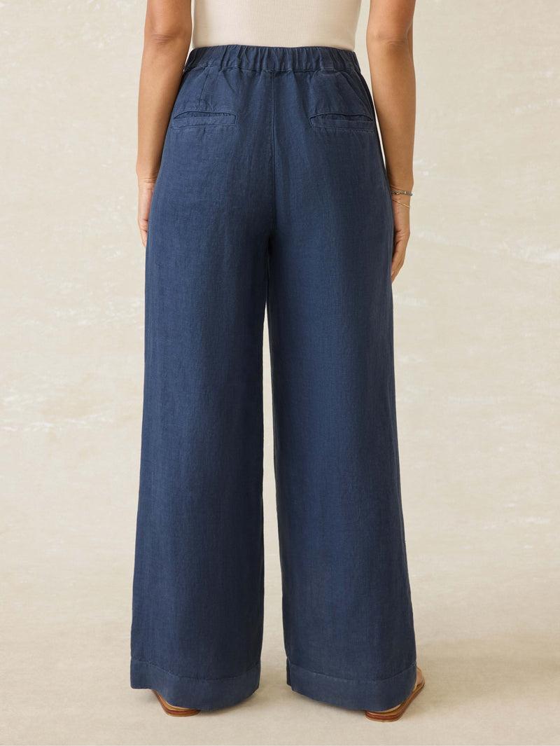 Sun Strider Linen Pant - Deep Sea Navy Product Image